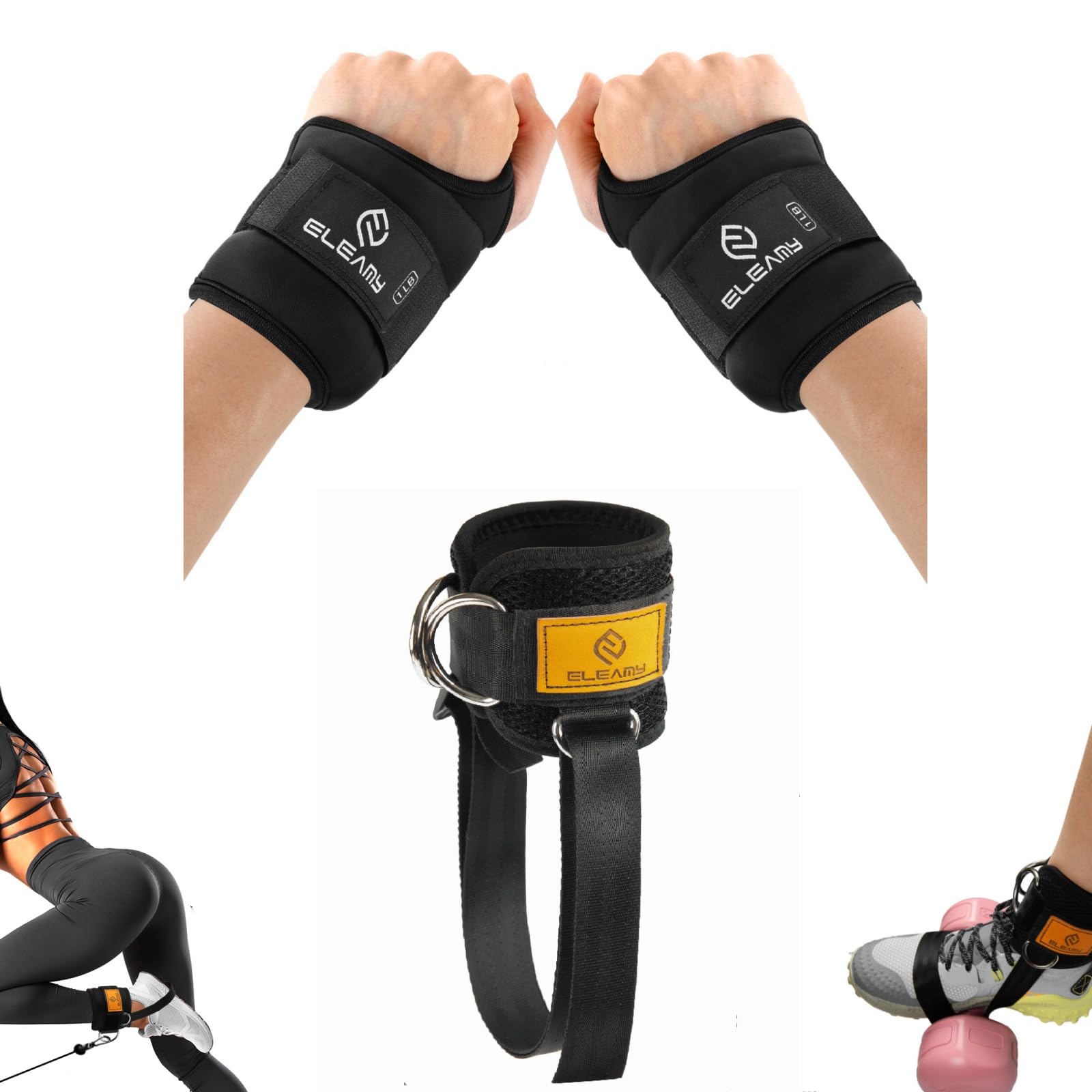Adjustable Wrist Weights & Ankle Dumbbell Straps for Strength Training - Perfect for Home Workouts, Yoga, and Fitness Exercises
