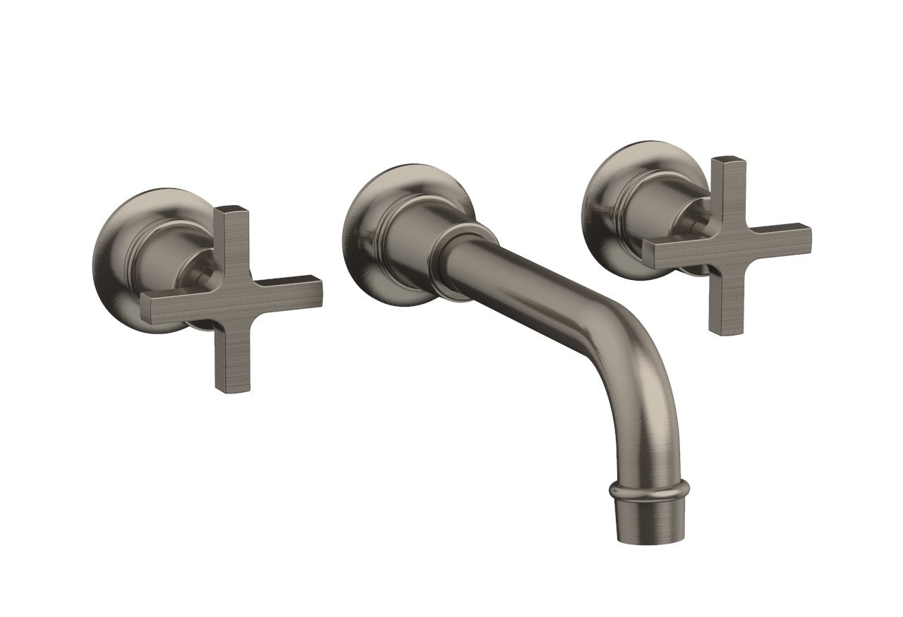 HEX MODERN Wall Mounted Lavatory Faucet Set - 8 1/4