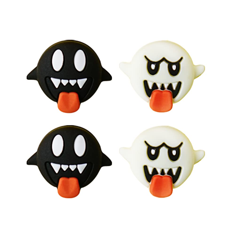PERFECTSIGHT Halloween Skull Thumb Grip Caps for PS5, PS4, Xbox Series X/S, Xbox One, Switch PRO Controller - 4PCS Soft Rubber 3D Analog Joystick Covers - Kawaii Design for Enhanced Gaming Comfort (Perfect for Horror Games & Halloween Gaming Sessions)