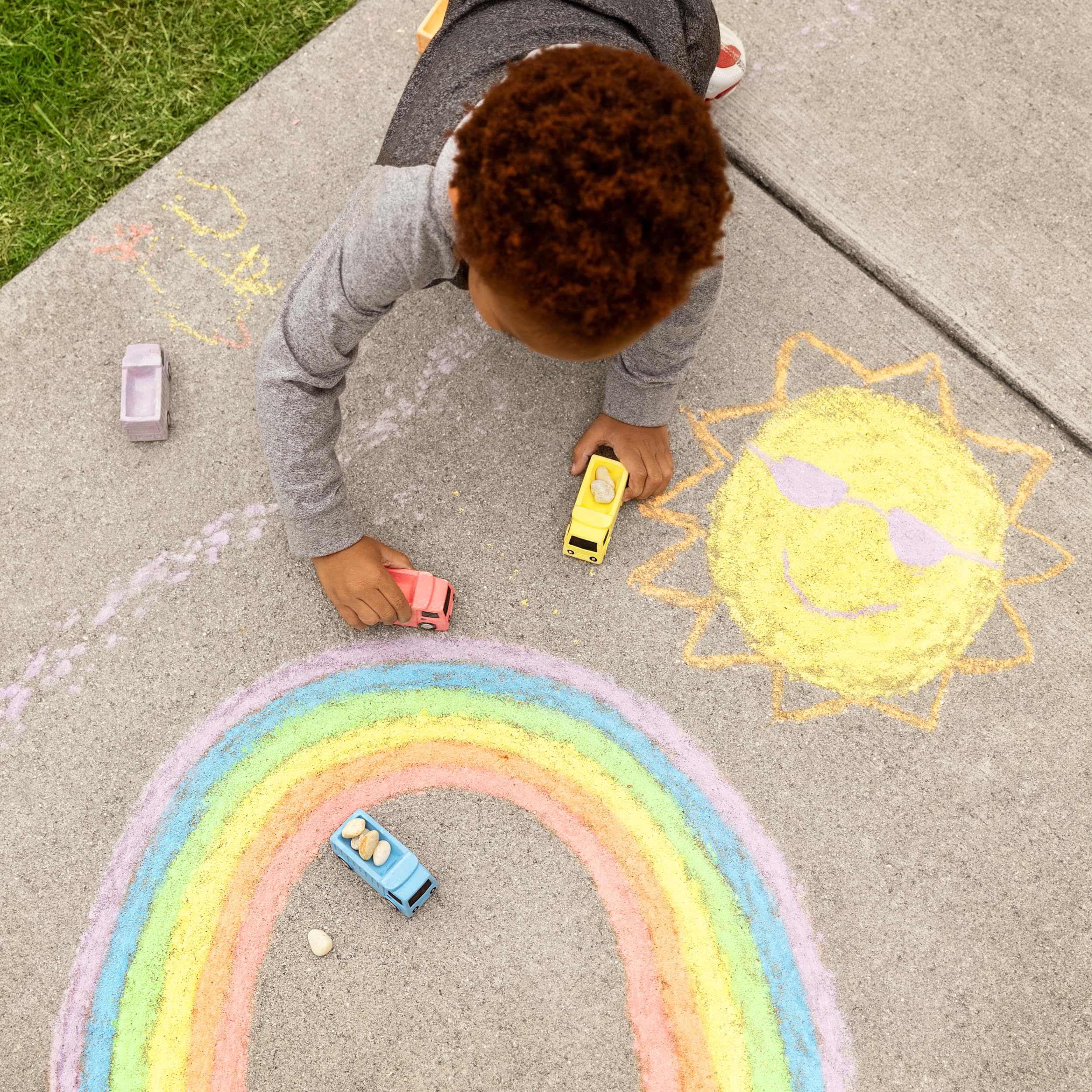 14-Piece Dump Truck Sidewalk Chalk Set for Kids | Construction-Themed Birthday Party Supplies & Favors | Individually Wrapped Toddler Toys for Outdoor Play | Perfect for Birthdays, Valentine's Day, Easter Baskets & Goodie Bags | Great for Construction Parties, Playdates & Summer Outdoor Activities