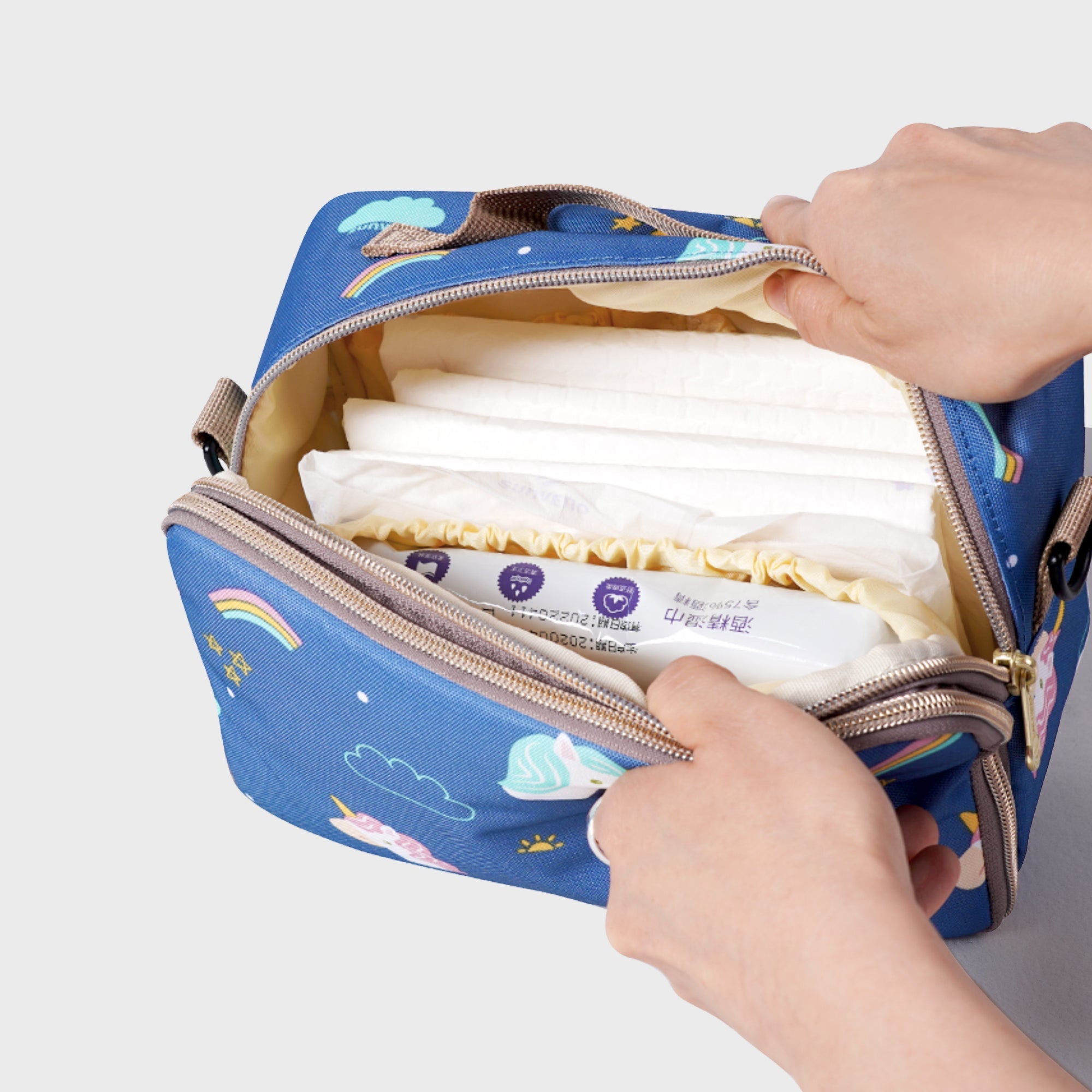 Portable Diaper Changing Bag - Waterproof Travel Baby Changing Station with Insulated Pocket & Wipes Case - Perfect for On-the-Go Parents, Air Travel, and Outdoor Adventures