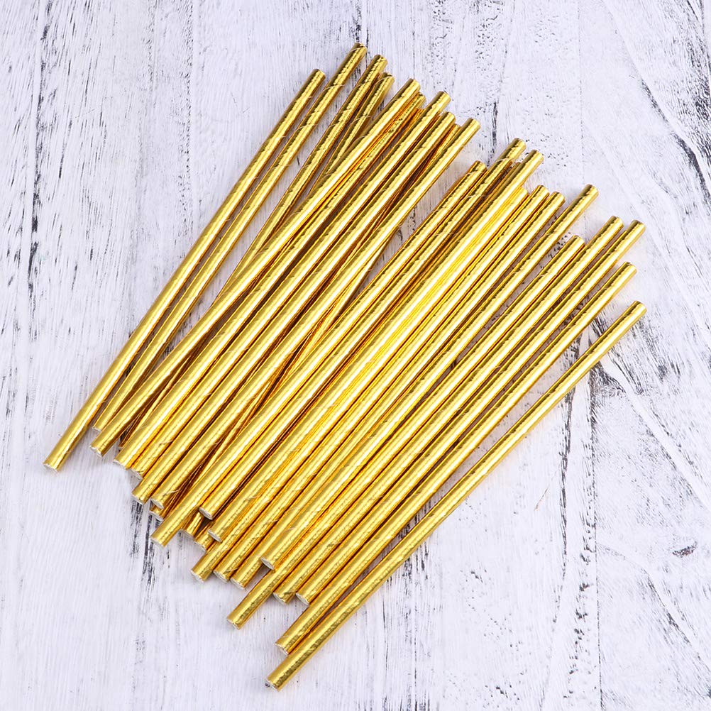 100pcs Colorful Biodegradable Paper Straws - Eco-Friendly Drinking Straws for Parties, Smoothies, Coffee, Juice & Cake Pops - Perfect for Weddings, Birthday Celebrations & Sustainable Events