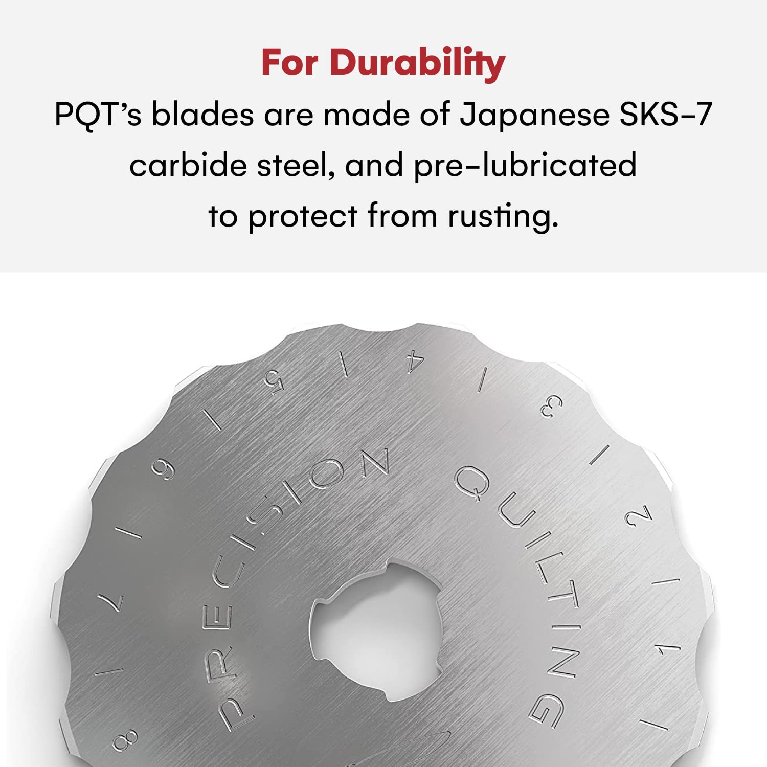 45mm Precision Quilting Tools Crochet Edge Skip Blades - Pack of 5 for Fabric Cutters | Wide Skip Blades for Crochet Edge Projects, Fleece Blankets & Scrapbooking | Ideal for DIY Sewing, Quilting & Craft Projects