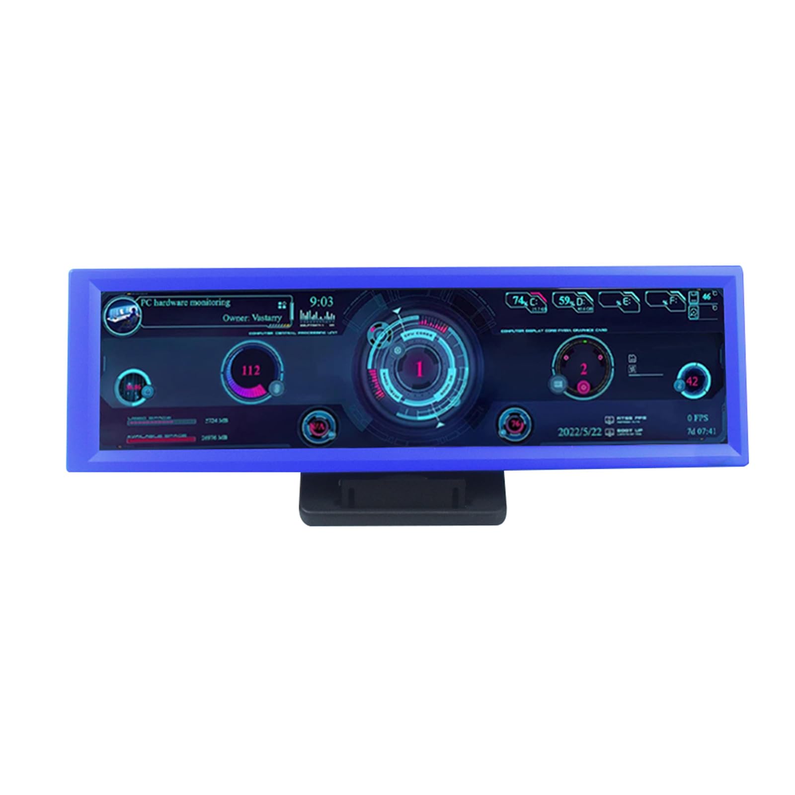 8.8 Inch USB C Portable Monitor for Laptop - Full HD IPS Screen with Clear Display, Built-in Speakers - Perfect for Work, Gaming, and Streaming Entertainment