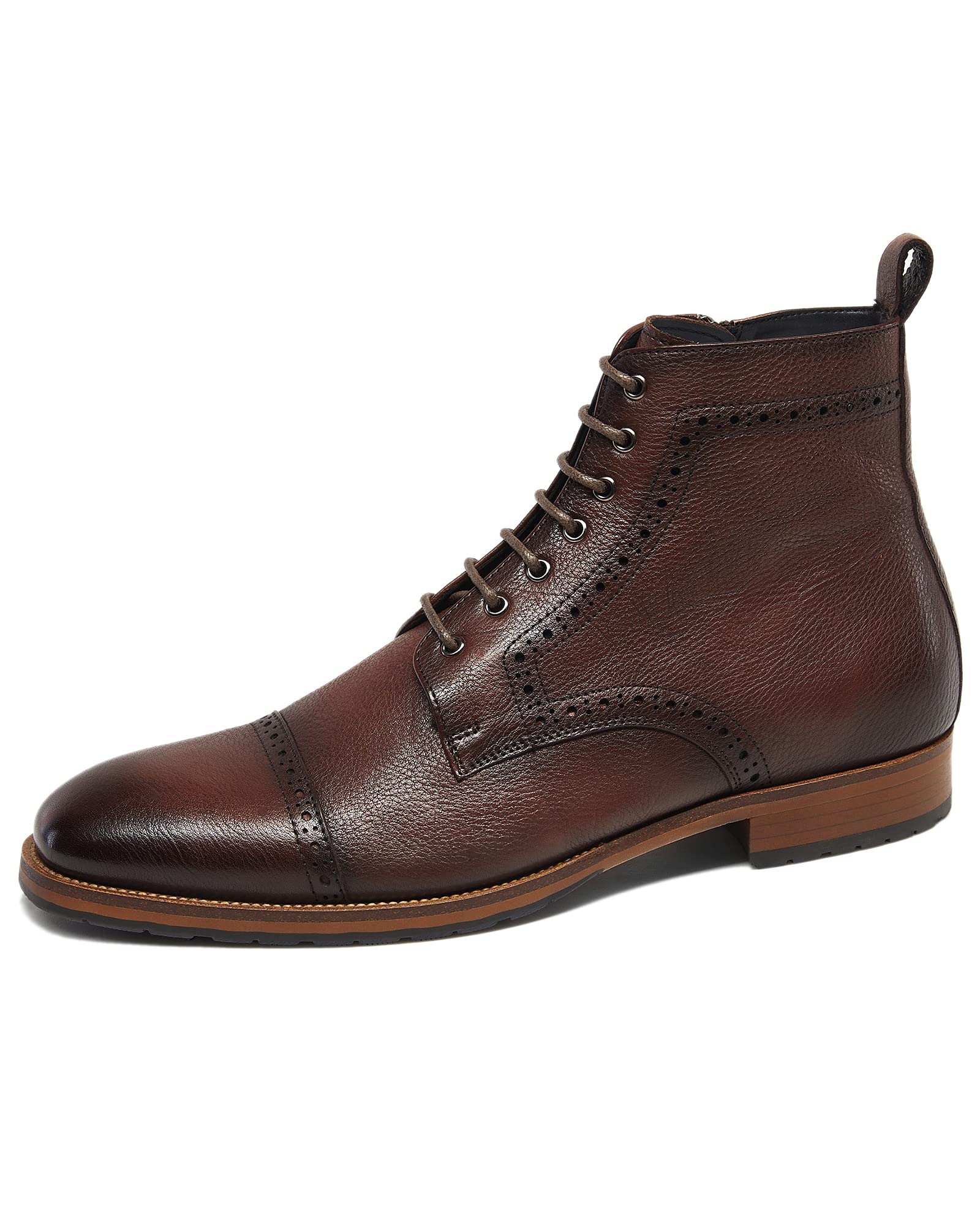 **Men's Genuine Leather Motorcycle Boots - Combat, Casual & Work Boots for Riding, Outdoor & Daily Wear**