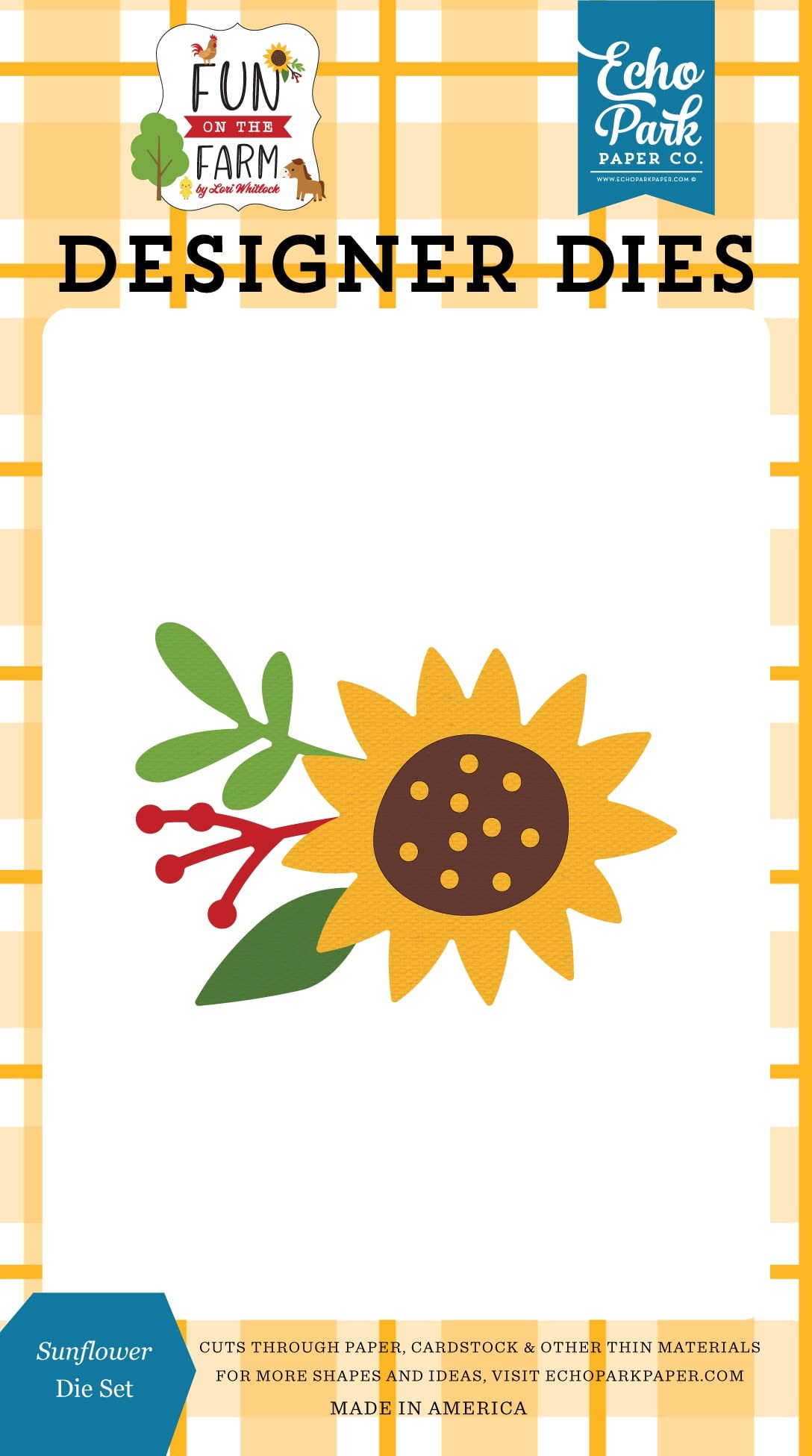 Echo Park Paper Co. Sunflower Die Set for Scrapbooking, Card Making, and DIY Crafts - Perfect for Home Decor, Greeting Cards, and Paper Projects