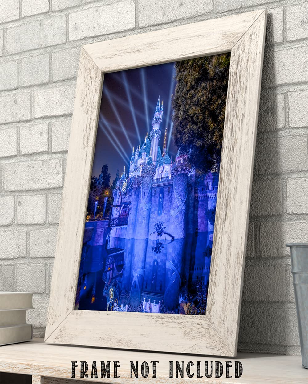 Disneyland Snow White's Castle Art Print - 11x14 Inch Blue & Green Unframed Poster - Perfect Disney Home Decor, Wall Art & Gift for Fans Under $15 - Ideal for Bedroom, Nursery & Disney Themed Rooms