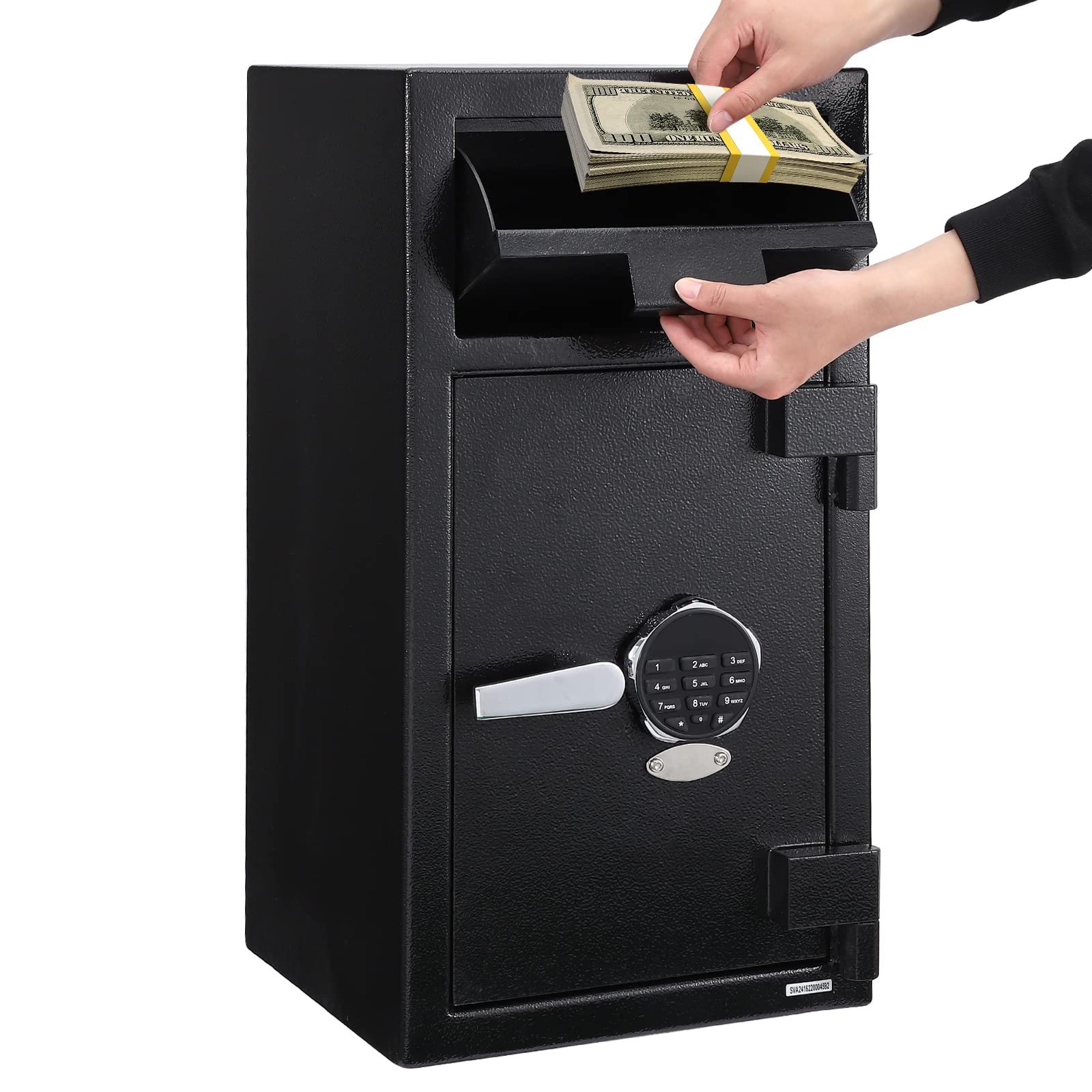 13.7'' x 15.7'' x 27.2'' Digital Keypad Drop Safe Box - Fireproof Anti-Theft Money & Mail Depository with Front Load Slot for Business, Church & Retail Security - Perfect for Cash Handling, Donation Collection & Secure Document Storage