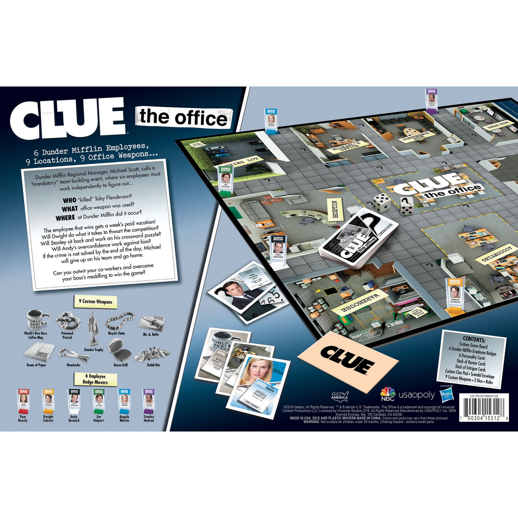 CLUE®: The Office Edition - A Dunder Mifflin Mystery Board Game | Fun Office Party & Family Game Night Entertainment