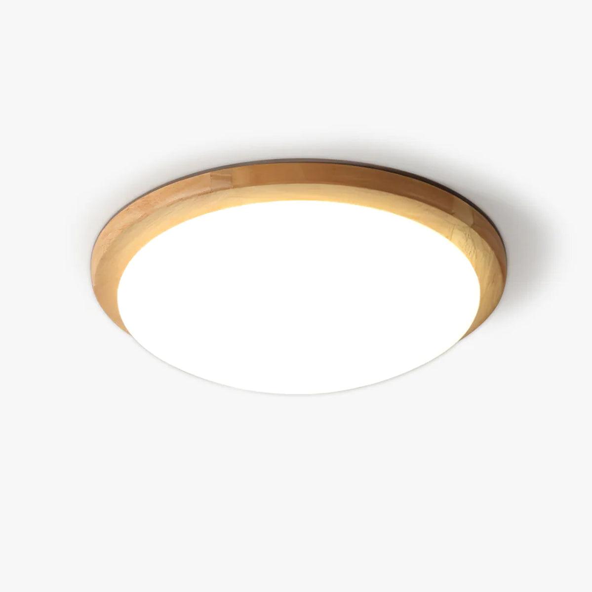 Modern Wooden Drum Ceiling Light Fixture - Handcrafted Natural Wood Pendant Lamp for Living Room, Bedroom, Dining Room & Office Lighting
