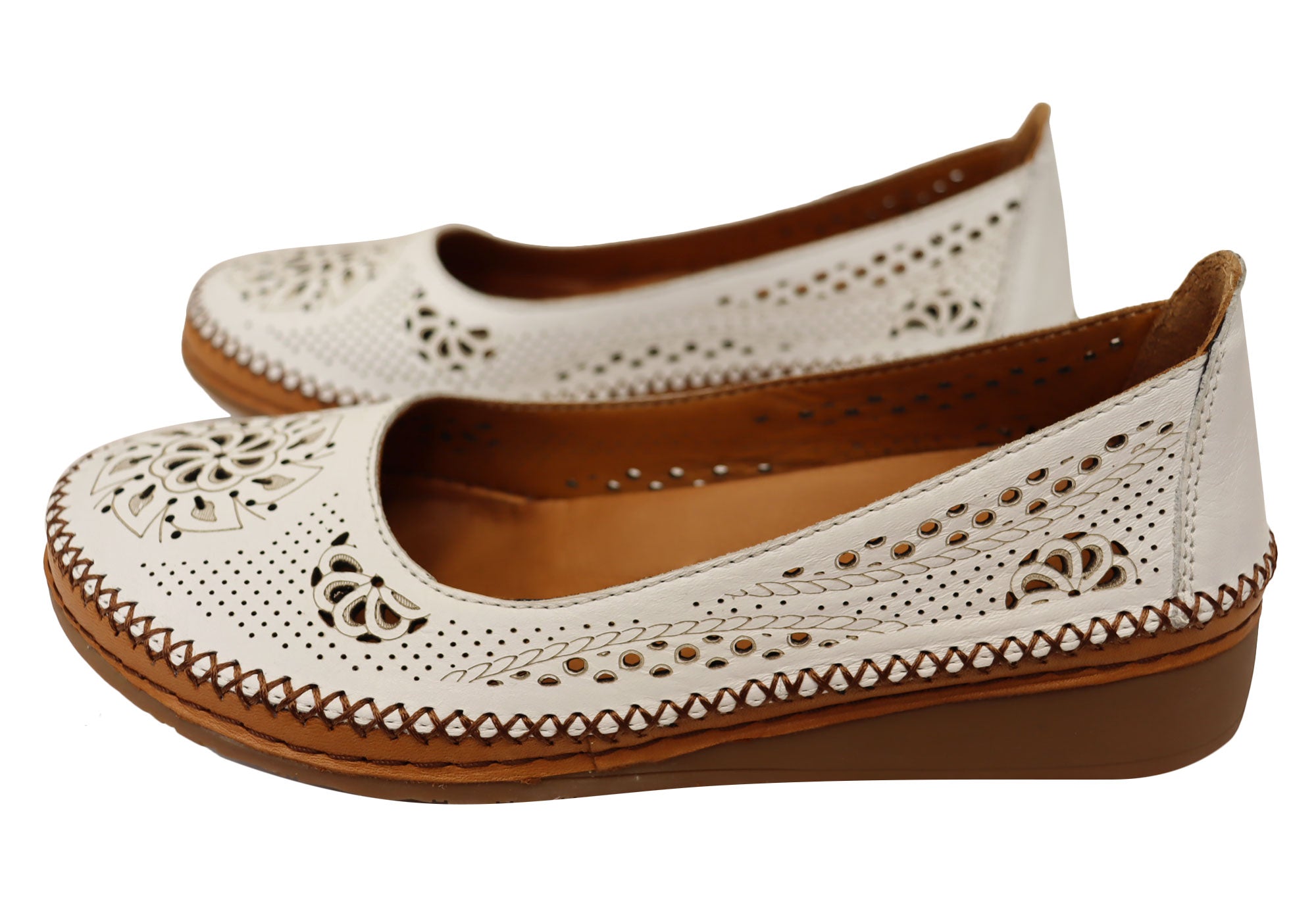 Orizonte Tamera Women's Comfortable Soft Leather Shoes - European Style for Walking, Work & Casual Wear