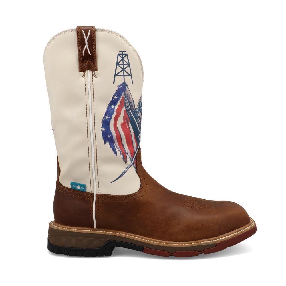 Men's 12-Inch Western Work Boots - Durable Leather Cowboy Boots for Ranch, Construction & Outdoor Work | Comfortable Safety Footwear for Men