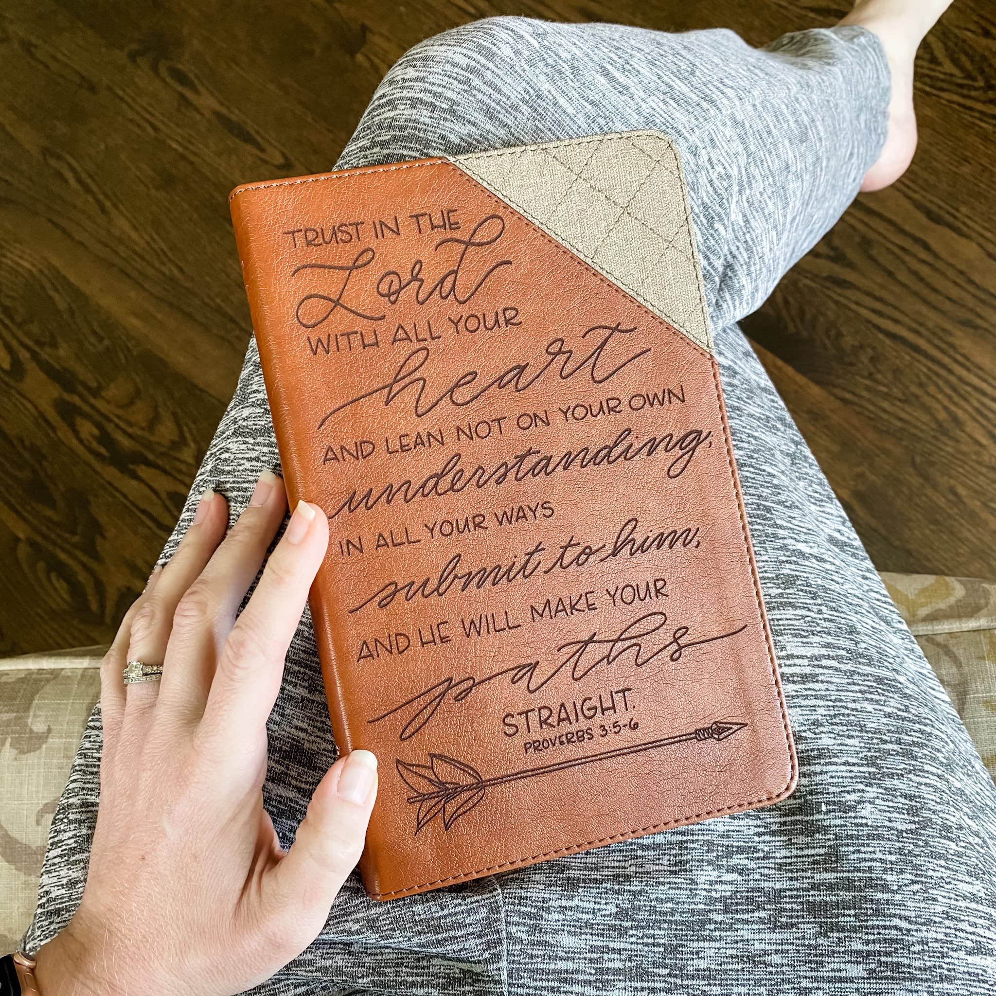 Hand Lettered & Laser Engraved Two-Tone NIV Bible - Premium Personalized Gift for Weddings, Baptisms, Graduations & Birthdays | Perfect for Religious Ceremonies, Daily Devotion & Special Occasions