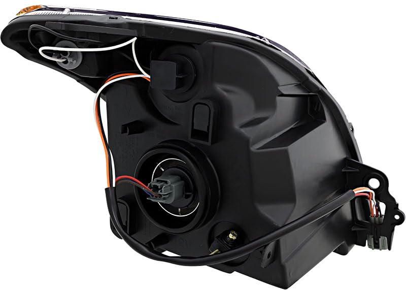 Nissan Sentra Headlights Lamps Set - Halogen Black Trim for 2010 2011 2012 Models - Driver & Passenger Side Replacement - Perfect for Night Driving and Foggy Conditions