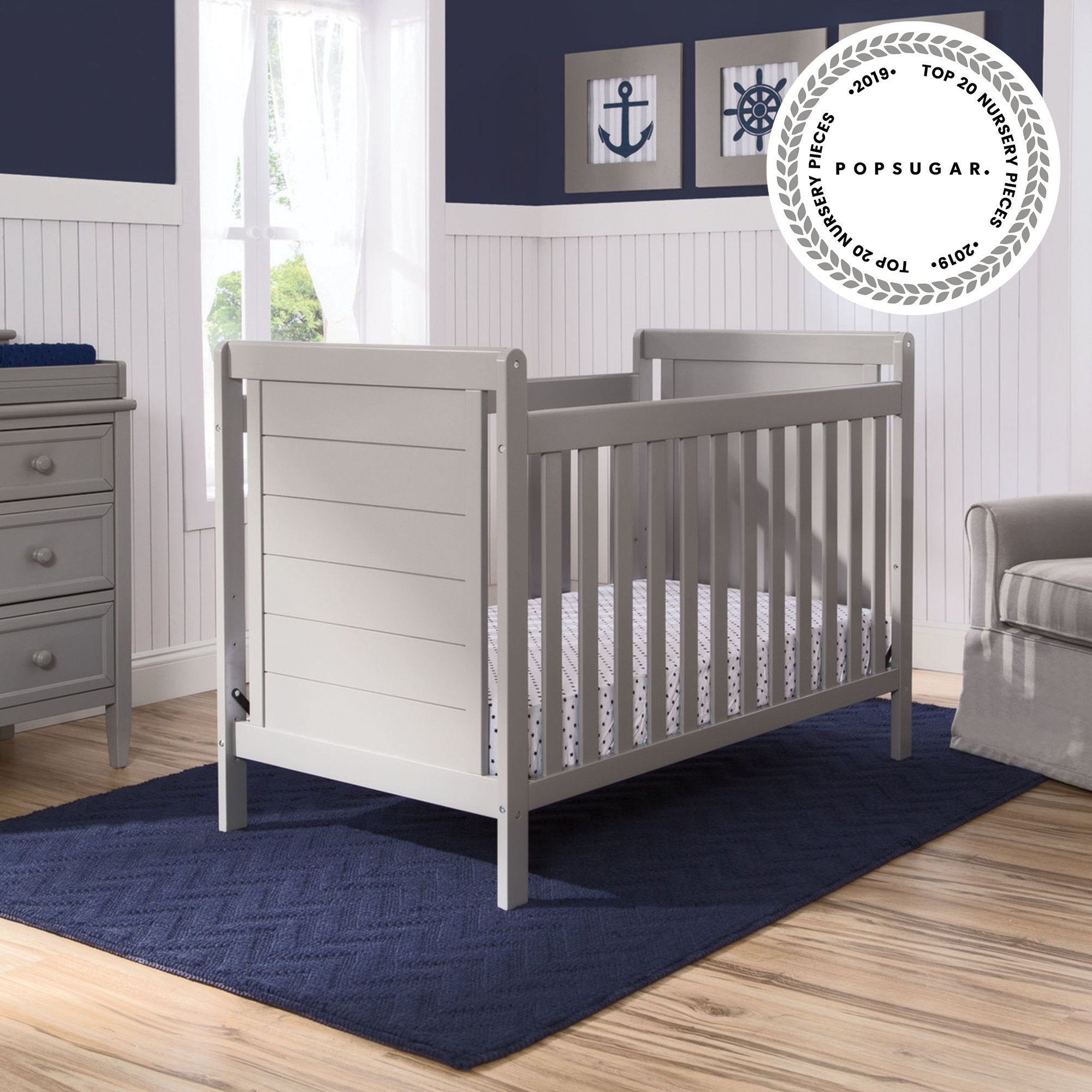 Sunnyvale 4-in-1 Convertible Baby Crib to Toddler Bed - White Nursery Furniture for Newborns & Kids - Perfect for Nursery, Bedroom & Daycare
