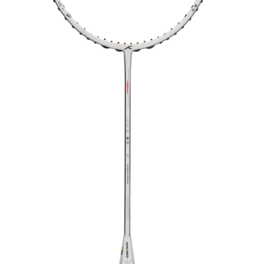 HNDRD Ioniq 80 Badminton Racket - Pre-Strung Carbon Fiber Badminton Racquet for Advanced Players | Perfect for Tournaments, Training & Outdoor Games