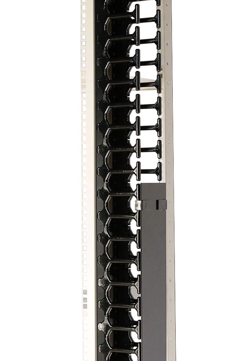 42U Vertical Plastic Cable Manager for Server Racks & Cabinets - Durable Cable Organizer for Data Centers, Network Closets & Office Wiring - RAISING ELECTRONICS