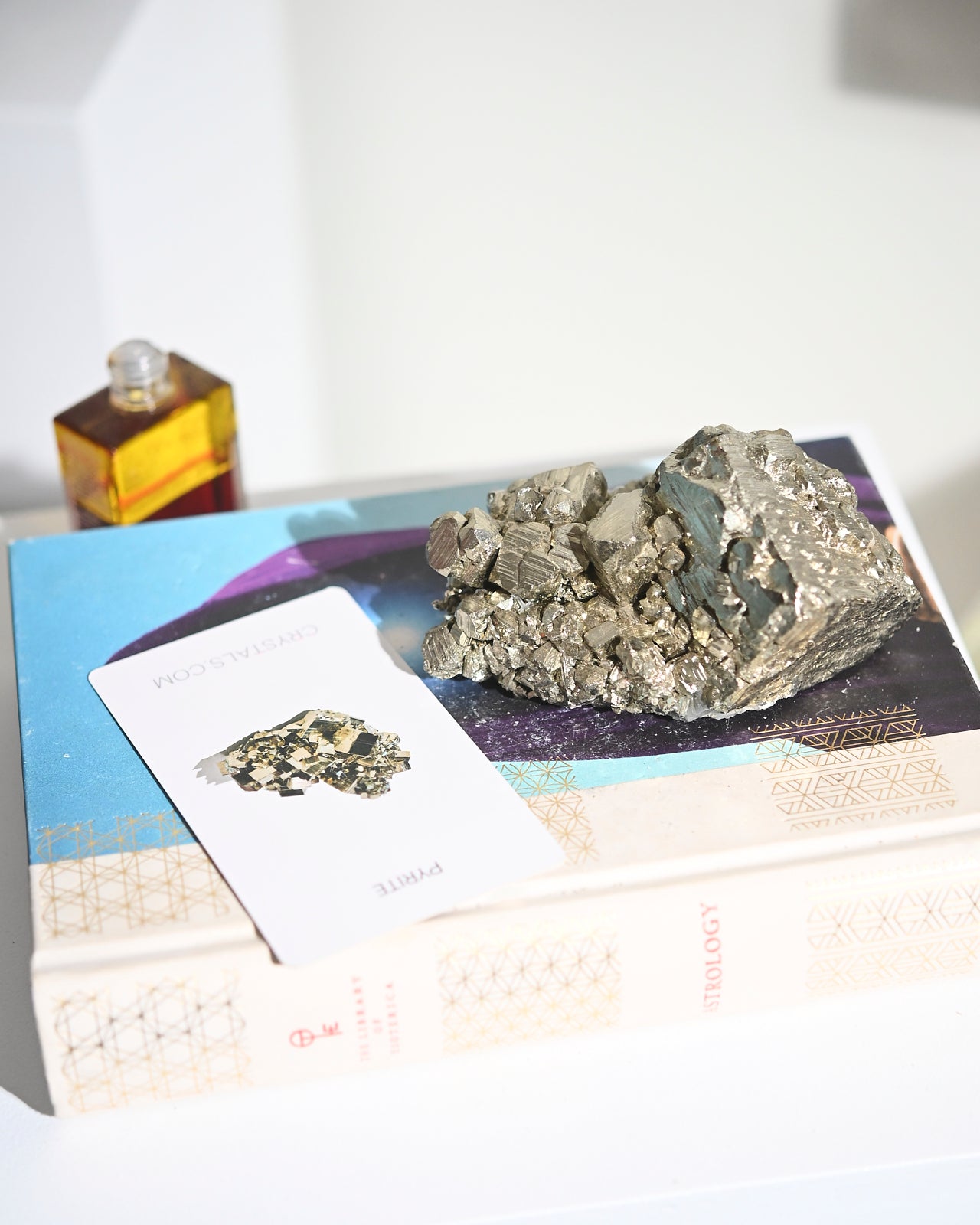 Natural Pyrite and Quartz Crystal Cluster - 2.6lbs Healing Stone Specimen for Meditation, Reiki, and Home Decor
