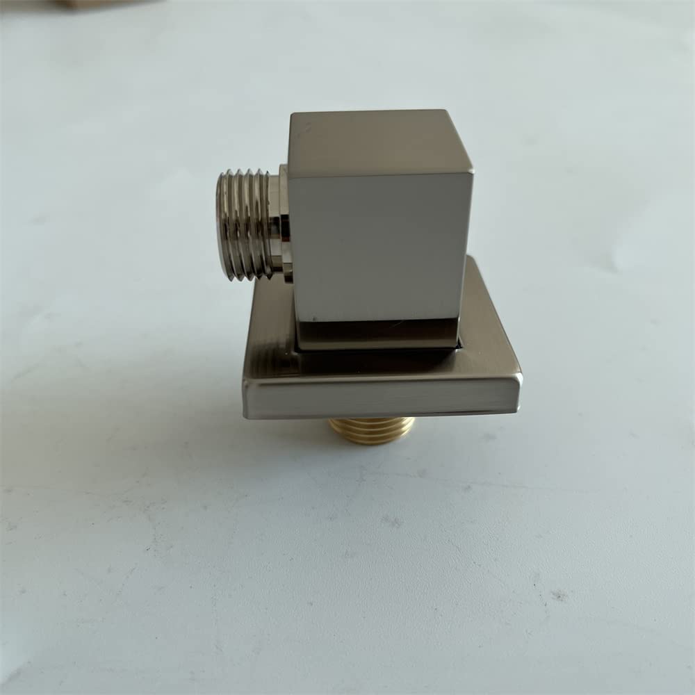 Brushed Nickel Shower Elbow Adapter - Wall Supply Elbow for Handheld Shower Hose, Universal Water Outlet Connector for Shower Head Systems | Perfect for Bathroom Renovation & Shower Accessory Replacement