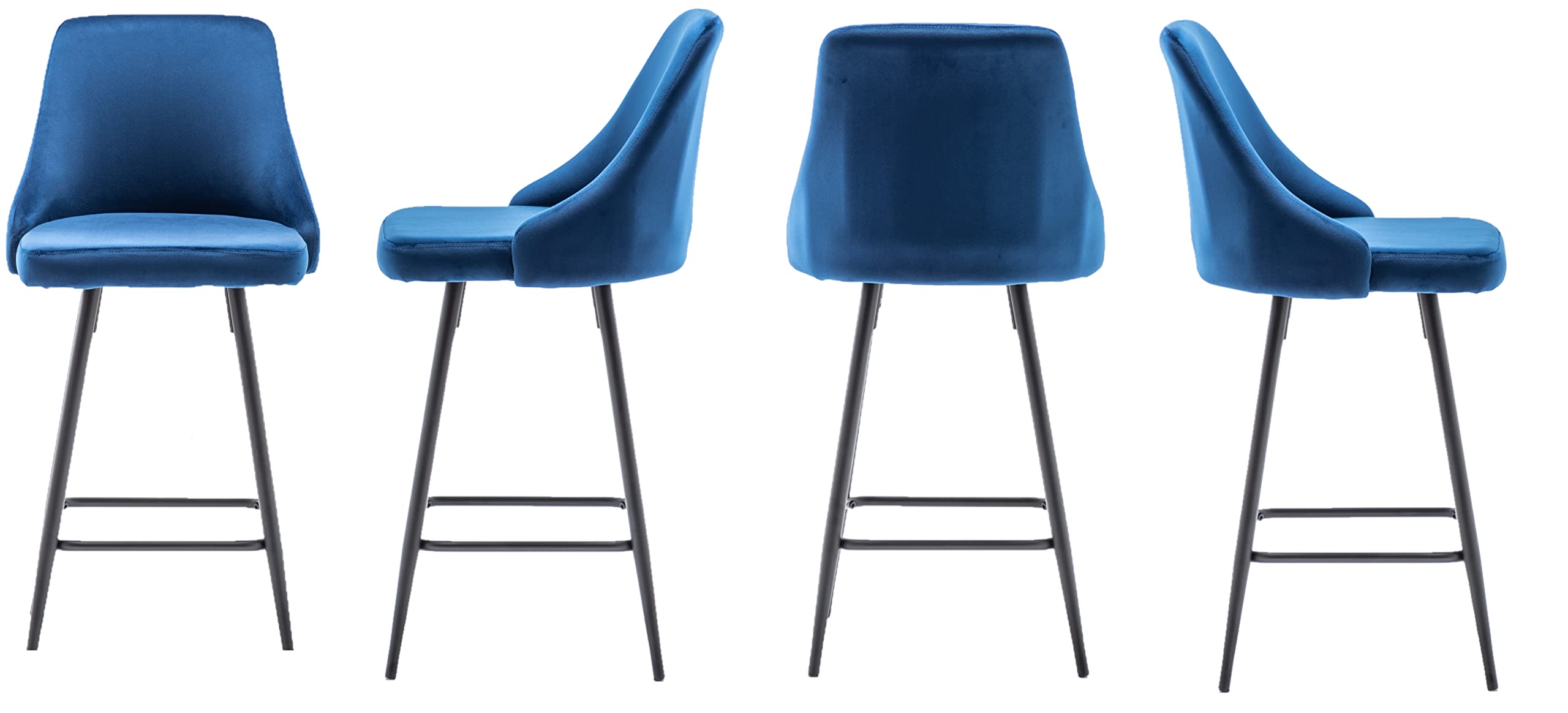BTEXPERT Set of 4 Premium Upholstered Dining Bar Stools - 25