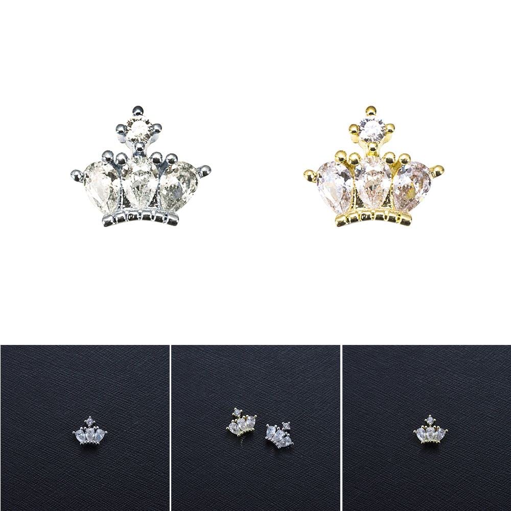 Silver & Gold Nail Art Rhinestones - Shining Crystal Nail Jewelry for Nail Decoration | Perfect for DIY Manicures, Nail Salons & Special Occasions