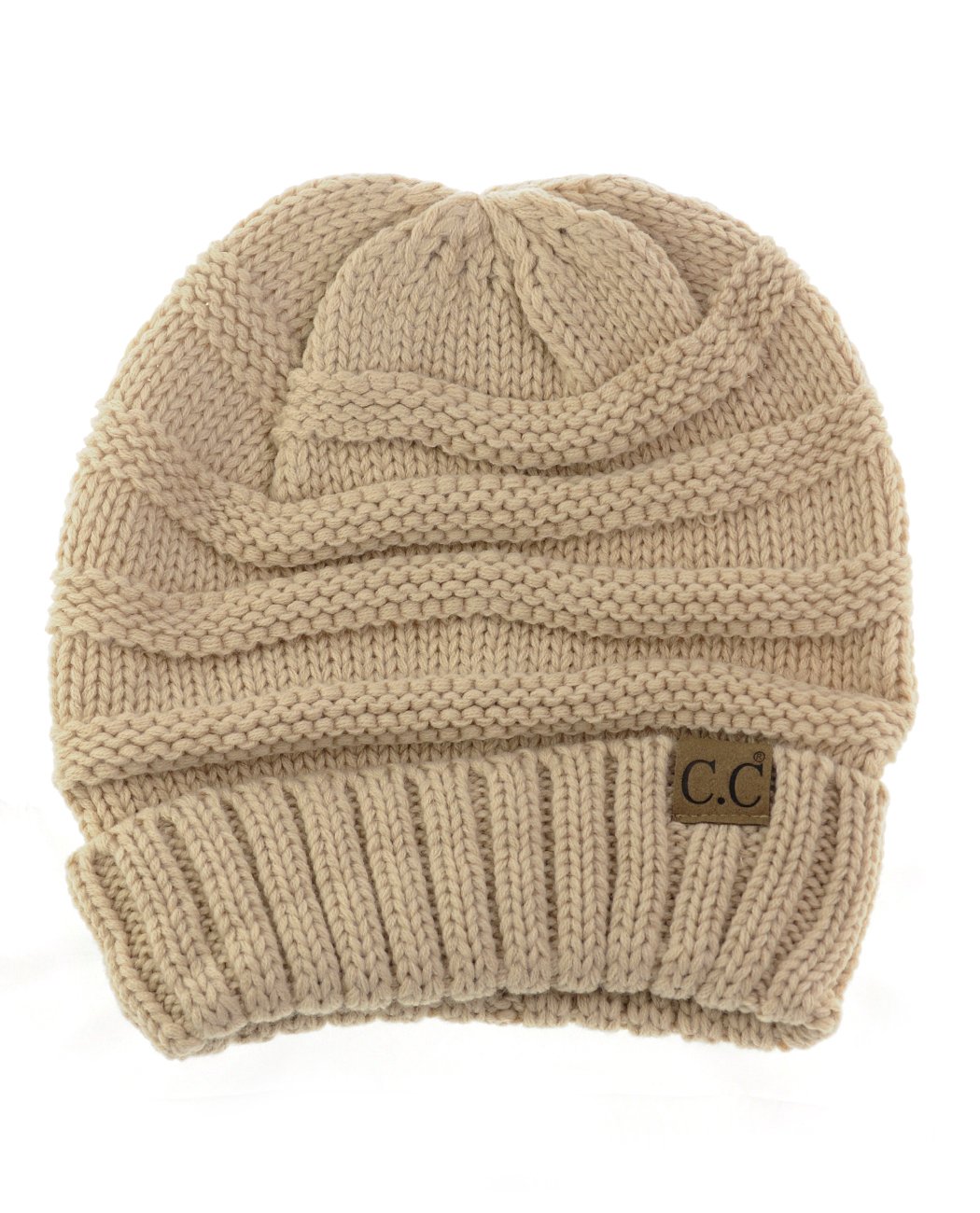 NYFASHION101 Slouchy Beanie Hat - Wrinkled Skull Cap for Women & Men | Winter Warm Knit Hat for Outdoor Activities, Streetwear Fashion