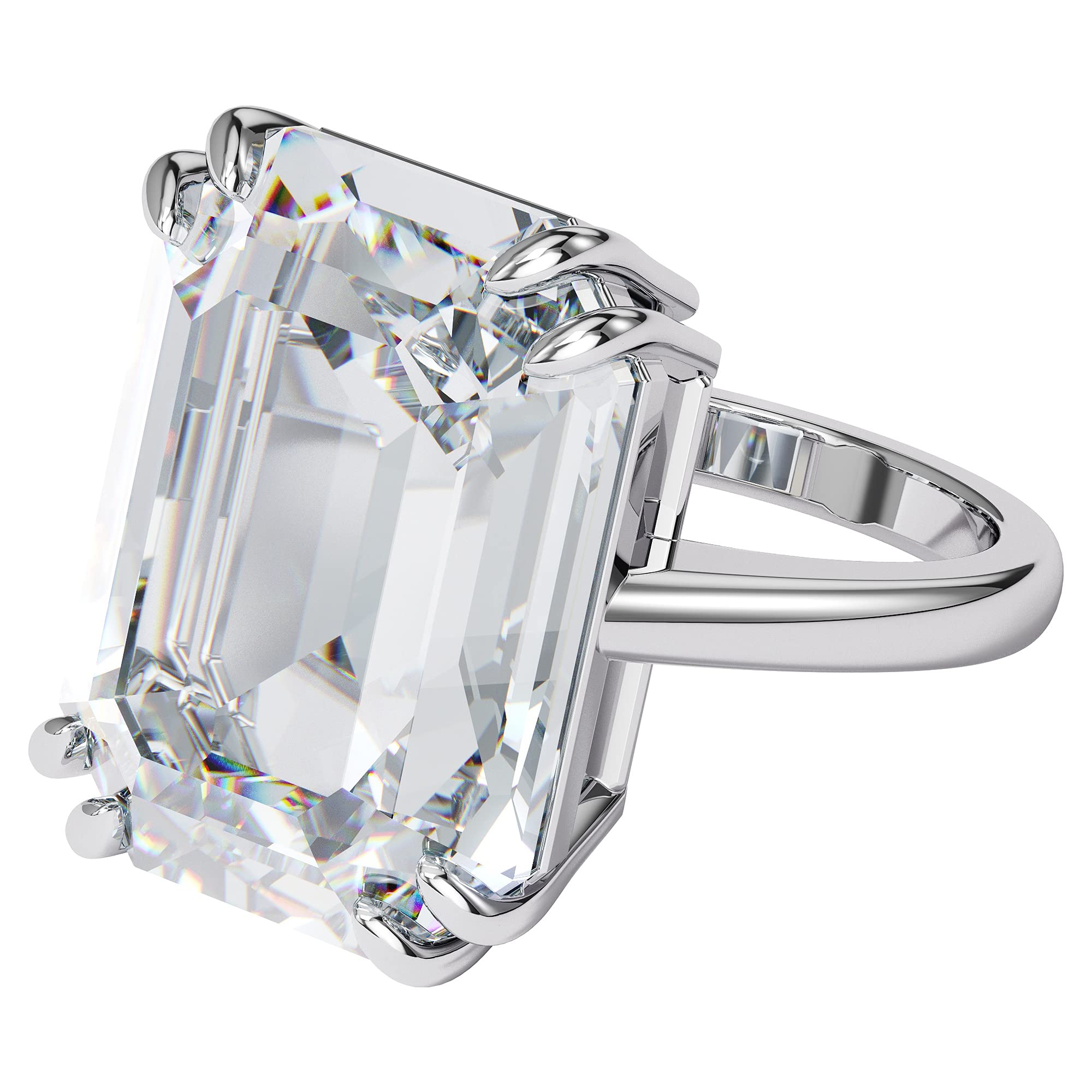 Swarovski Mesmera Ring - Elegant Rhodium Plated Jewelry with Sparkling Clear Crystals | Perfect for Weddings, Anniversaries & Special Occasions