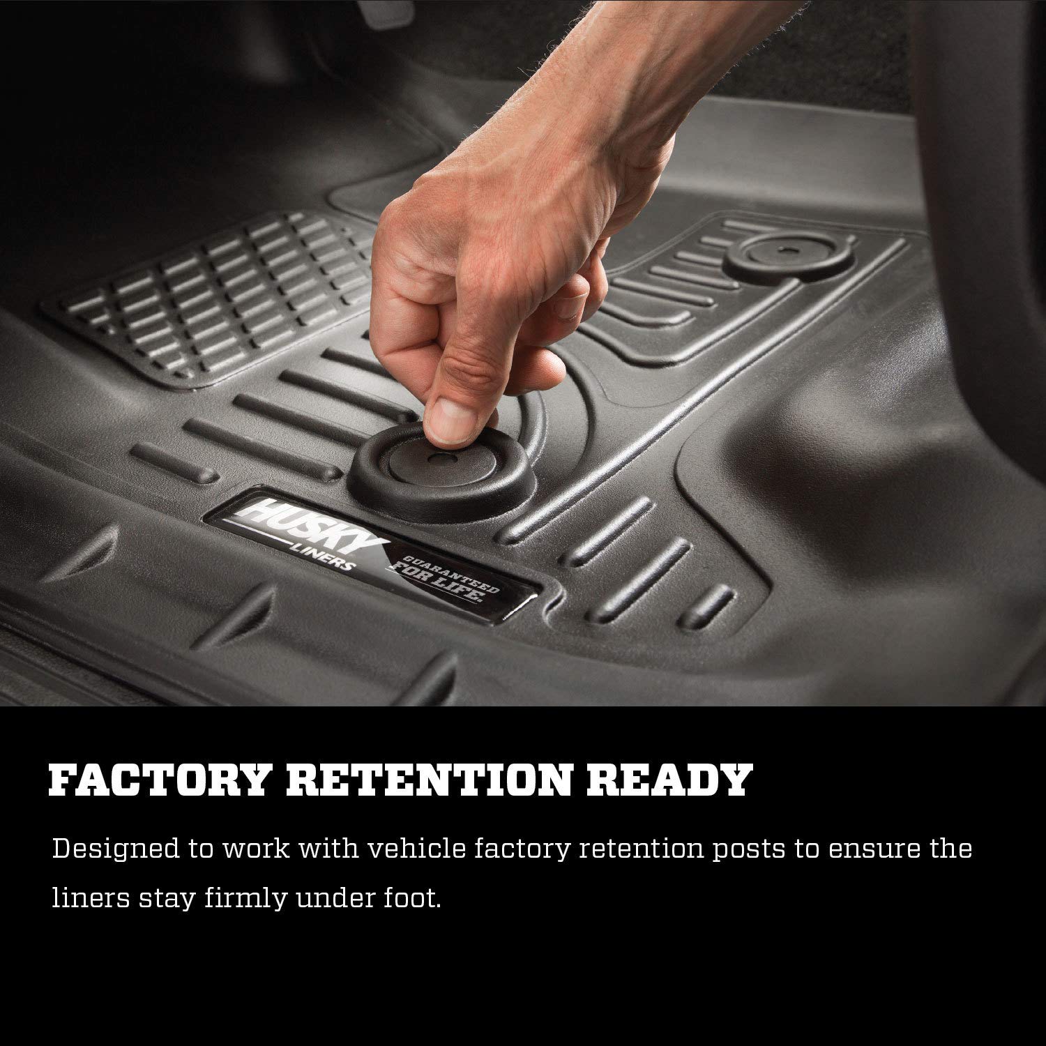 Husky Liners 14061 Weatherbeater Black Floor Mats for 2019-2020 Dodge Ram 2500 Crew Cab - Heavy Duty Protection for Second Row Seats | All-Weather Car Mats for Trucks, SUVs & Off-Road Vehicles