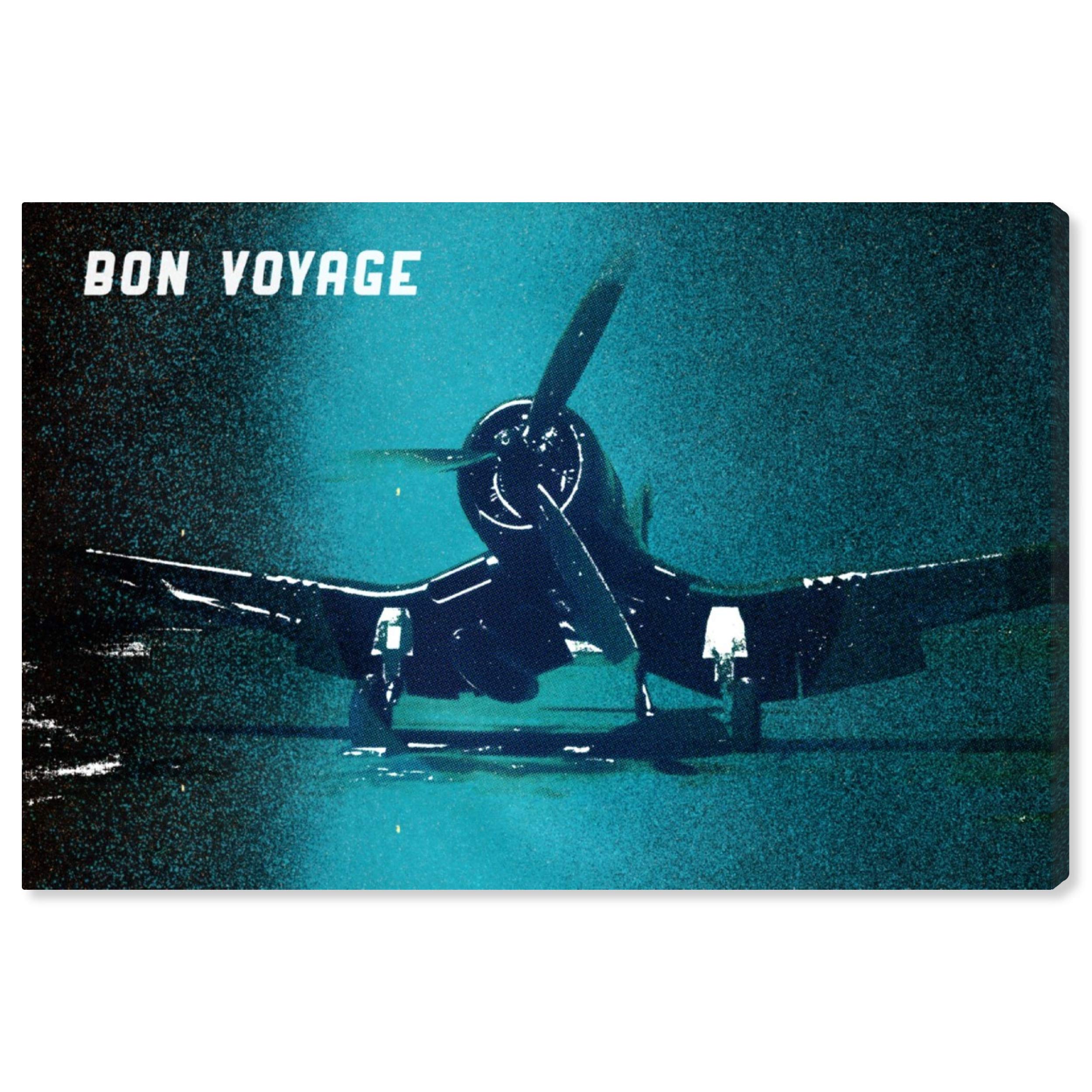 Bon Voyage Transportation Wall Art Canvas Print - 15