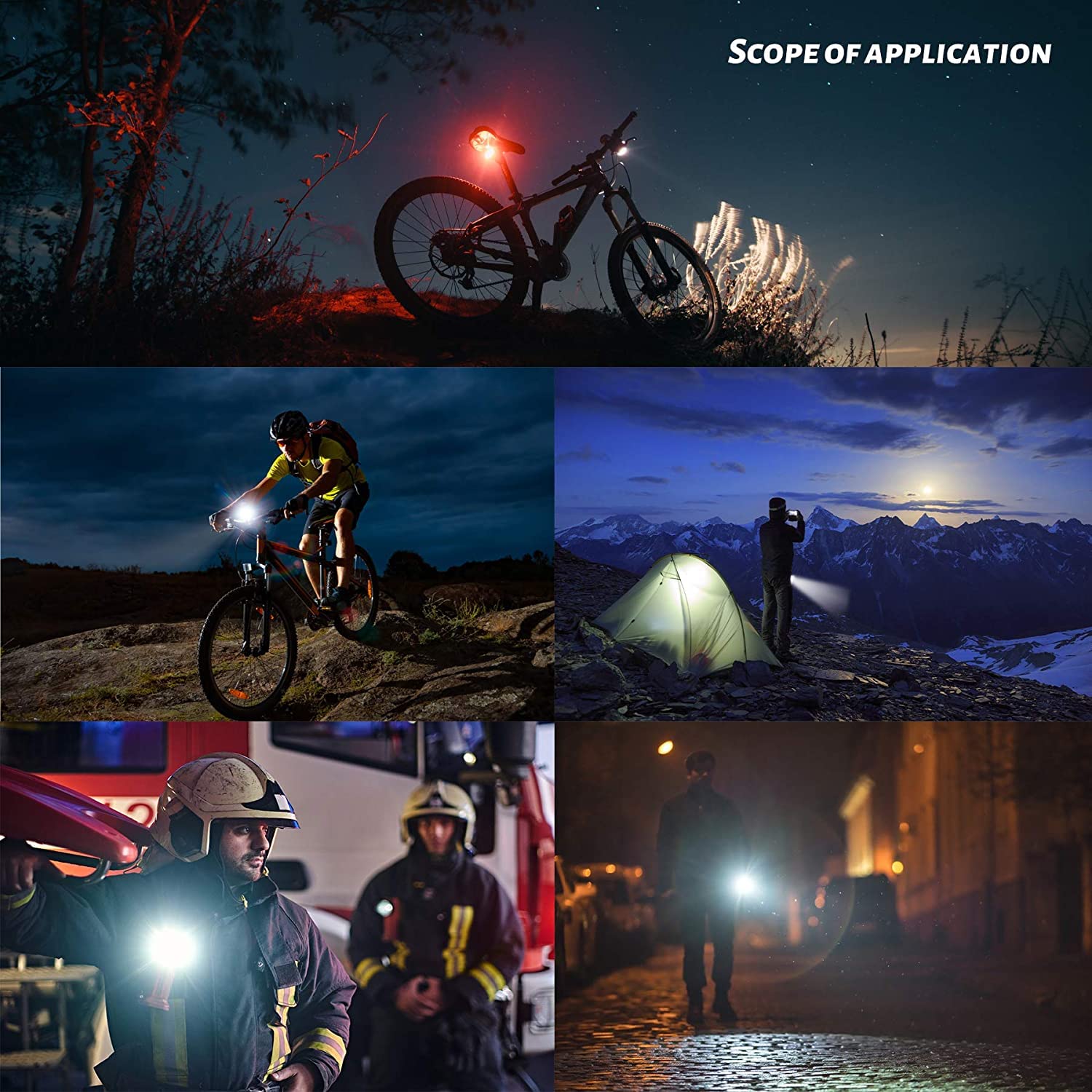 Super Bright Rechargeable LED Bike Light Set - 650mAh Lithium Battery Front Headlight & Rear Safety Light for Night Cycling, Commuting, and Outdoor Adventures