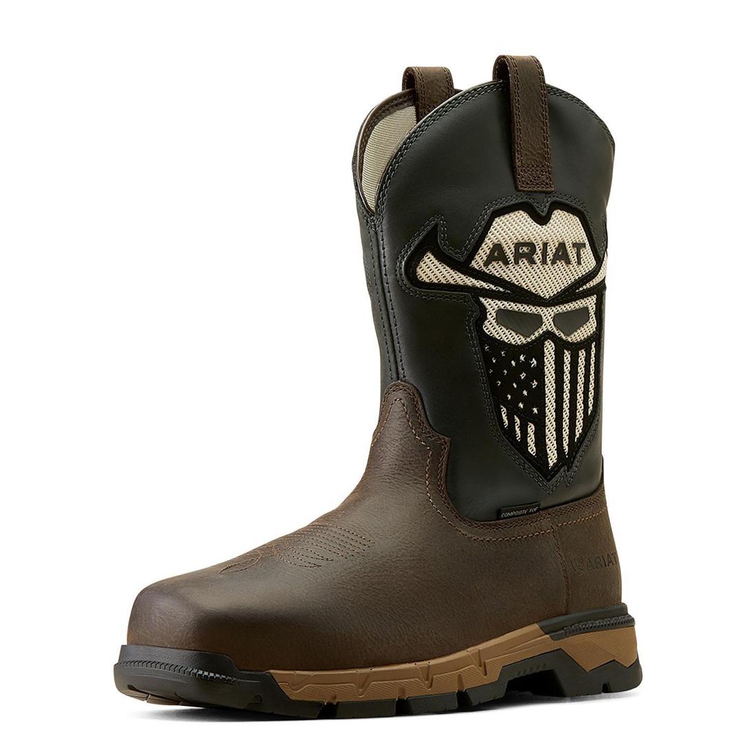 Rebar Flex VentTEK Incognito Composite Toe Western Work Boot - Durable & Comfortable for Construction, Ranch Work & Outdoor Labor - Iron Coffee Brown