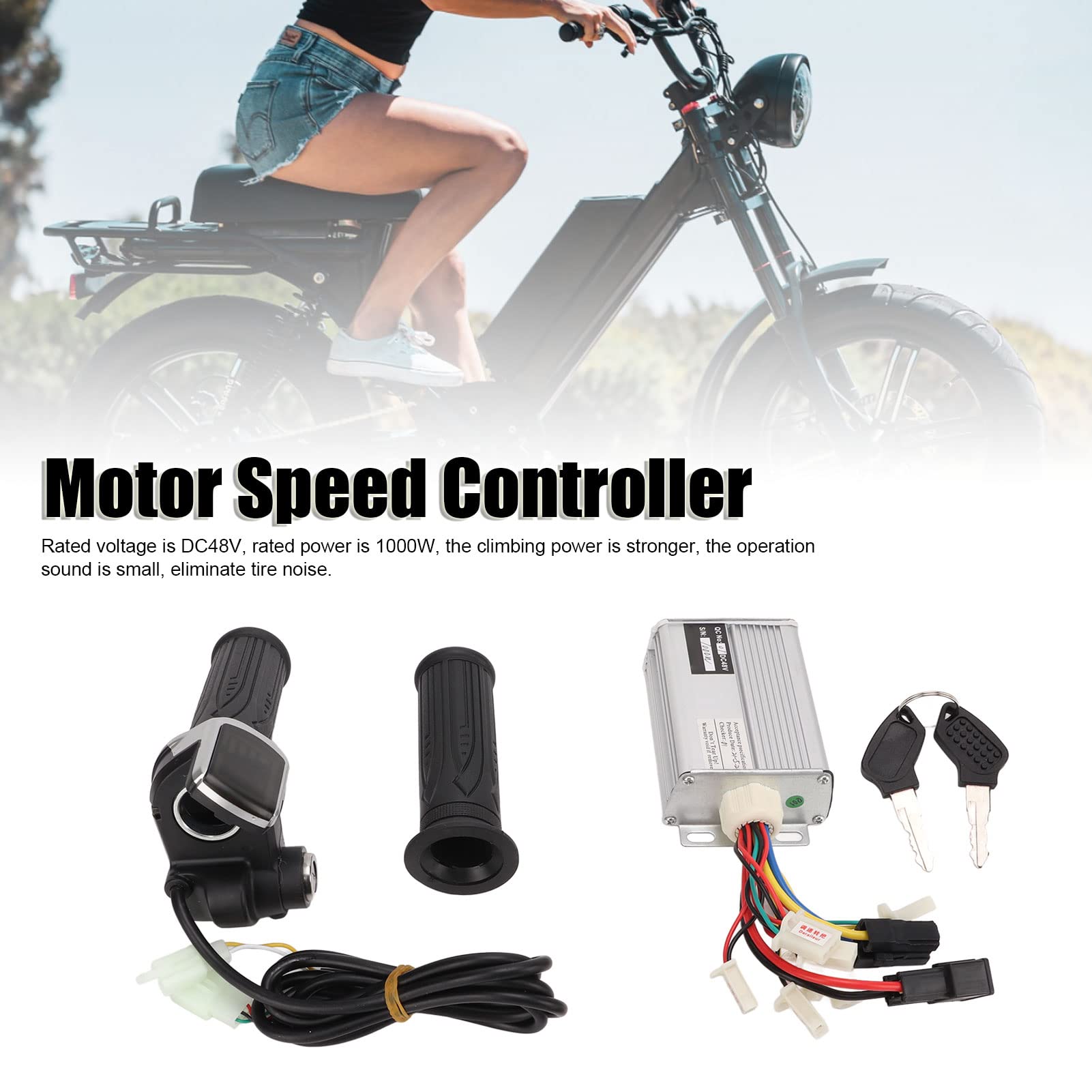 48V 1000W Electric Bike Motor Controller - Brushless DC Speed Regulator for E-Bike & Scooter | Perfect for DIY Electric Vehicle Upgrades & Replacement Parts
