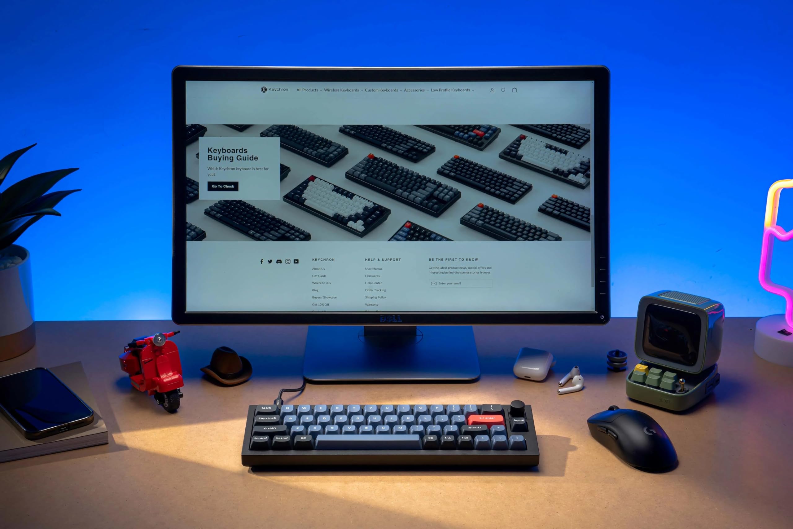 Keychron Q9 Hot-Swappable Wired Mechanical Keyboard - RGB Backlit, Gateron G Pro Blue Switches, Knob Control, Compact 47-Key Ultra Mini Layout, Aluminum Frame (Black) - Perfect for Gaming, Coding & Office Work on Windows/Mac