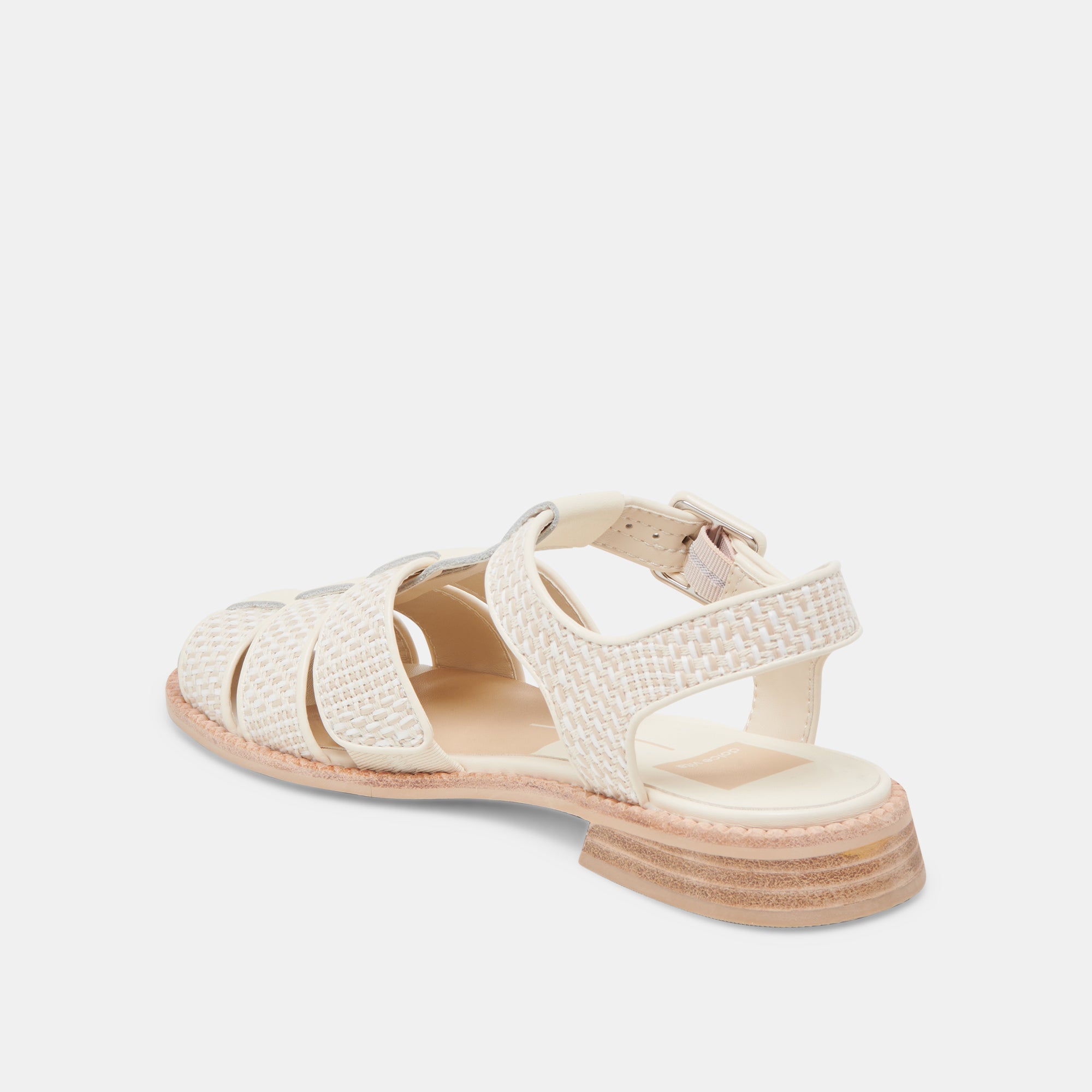 HOLIS Women's White Multi Raffia Sandals - Comfortable Beach Sandals for Summer, Vacation, and Casual Outings