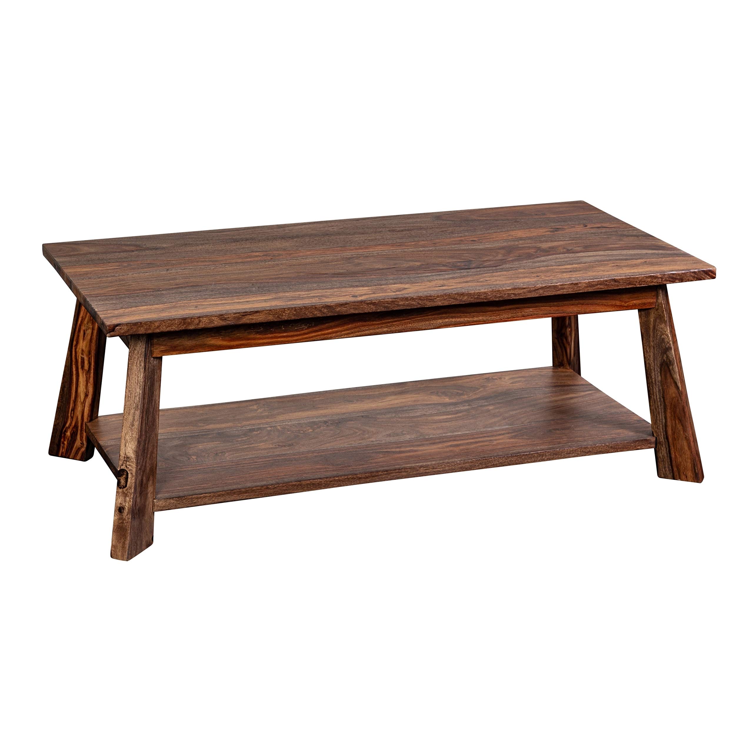Solid Wood Coffee Table - Handmade Natural Transitional Style for Living Room, Lounge & Office - Durable & Stylish Home Decor