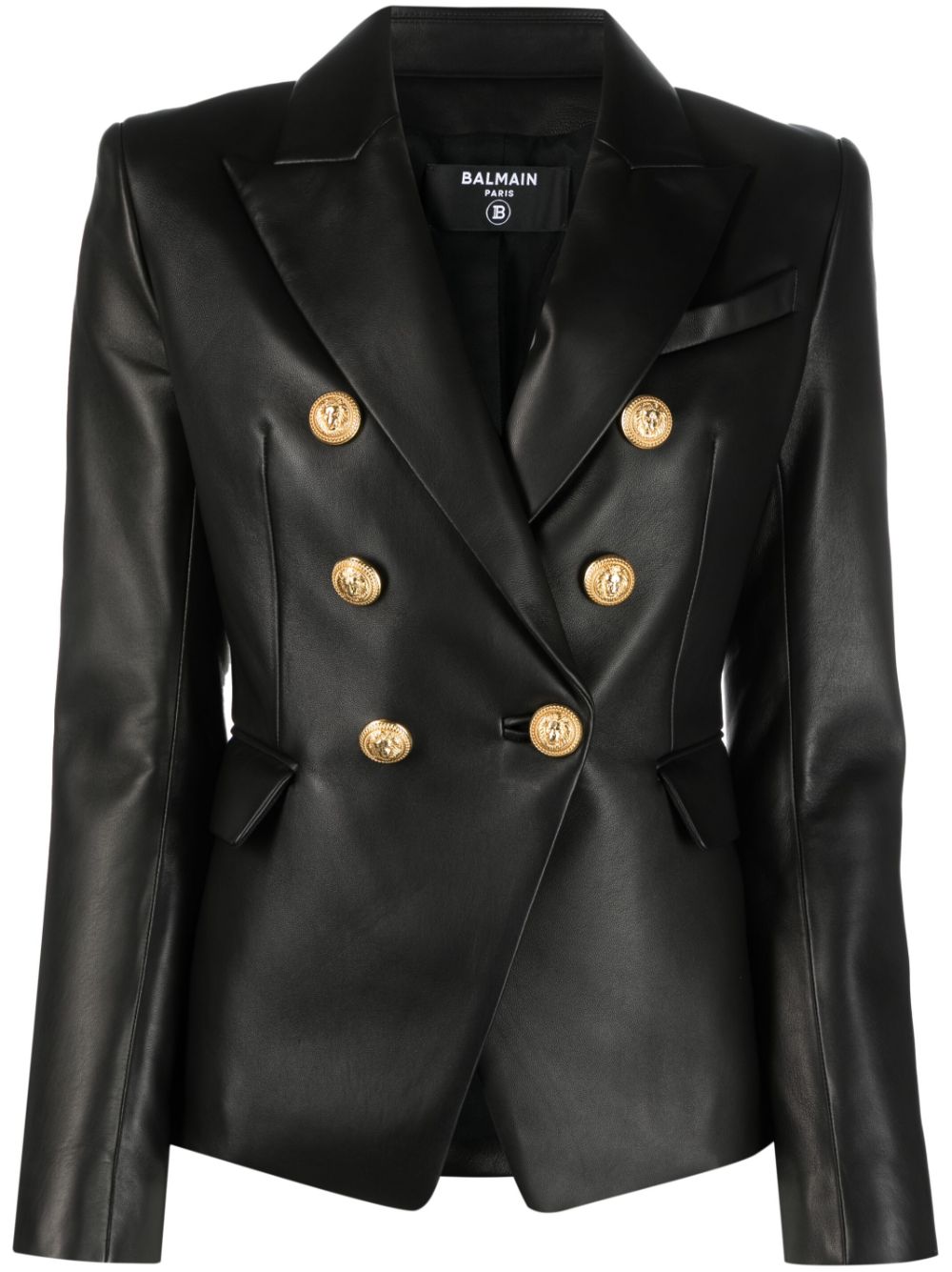 Balmain Black Leather Jacket for Men & Women | Stylish Designer Outerwear for Fall & Winter Fashion | Perfect for Parties, Night Out & Casual Wear