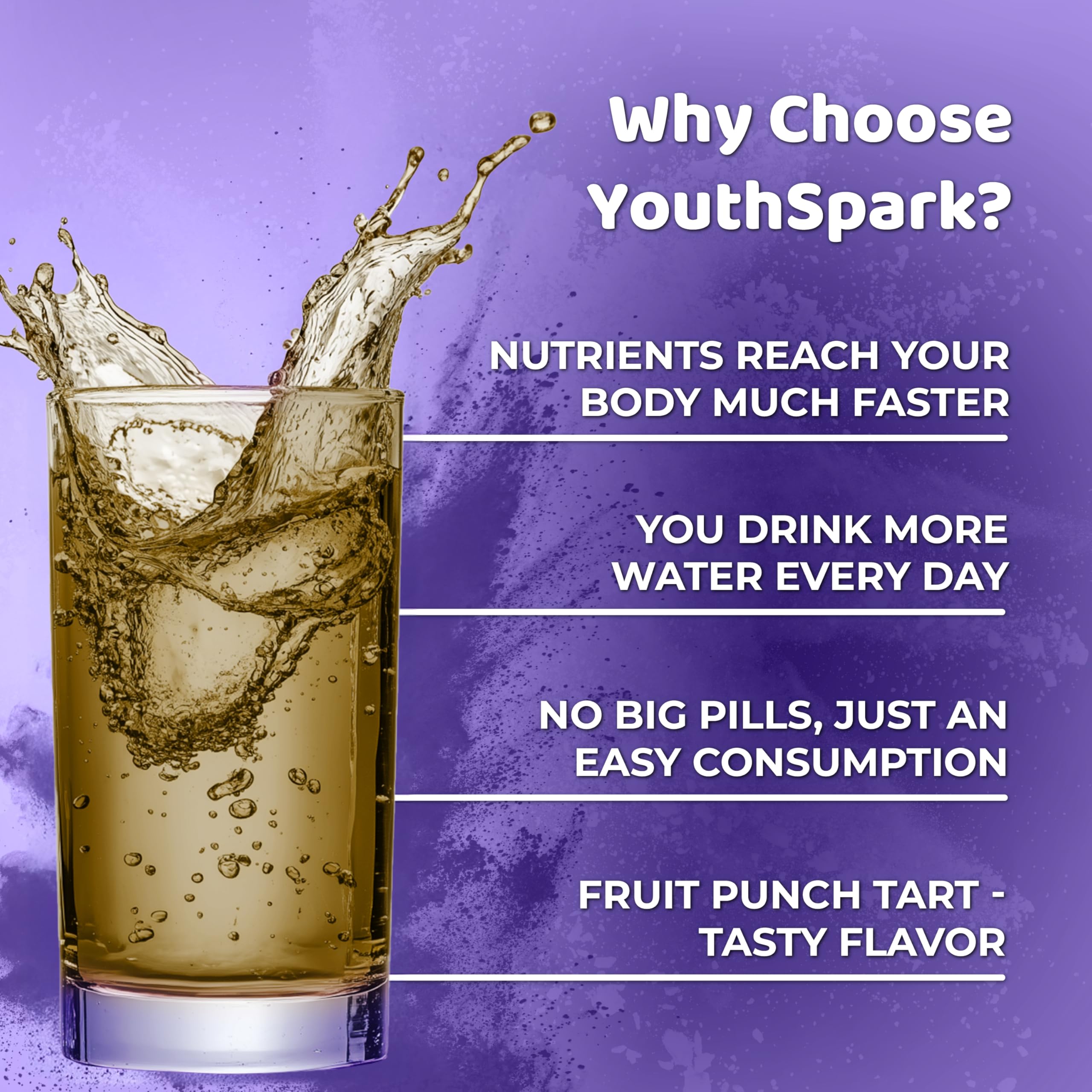 YouthSpark Longevity Formula Supplement - Natural Fruit Flavor Anti-Aging Supplement with Ashwagandha, Astragalus & Cinnamon - Supports Energy, Immunity & Cellular Health - 1 Bottle (60 Capsules) - Perfect for Daily Wellness Routine & Active Lifestyle