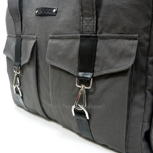 Premium Buckle Tote V2 Carrier Bag - Durable Charcoal Gray Diaper Bag for Parents - Perfect for Baby Essentials, Travel & Everyday Use