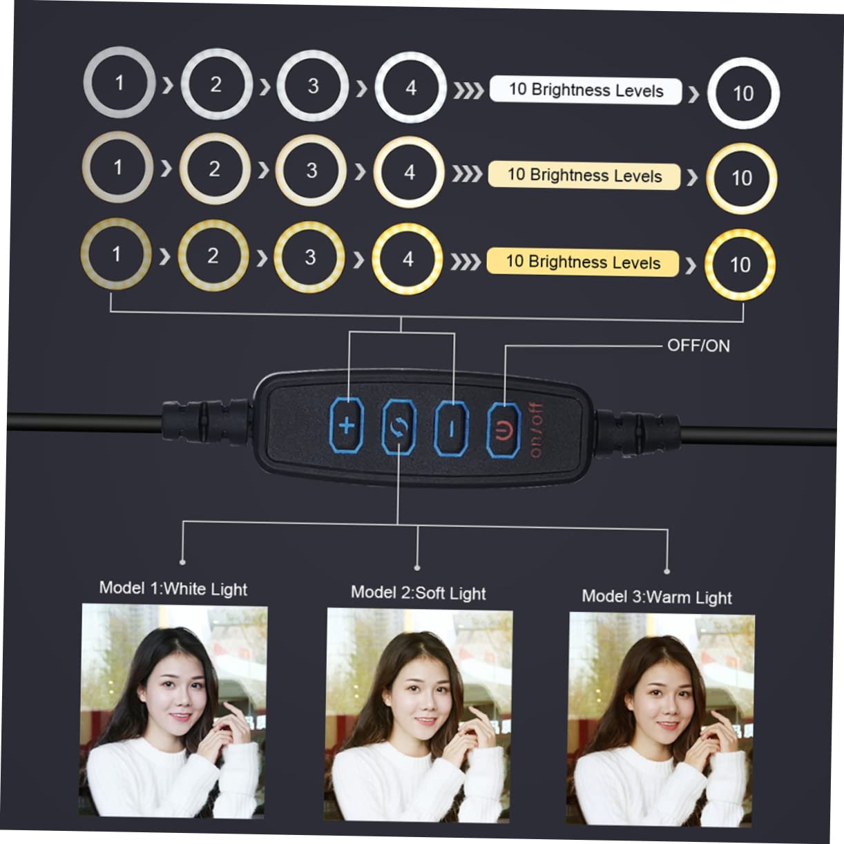 Professional LED Ring Light with Tripod Stand - 10