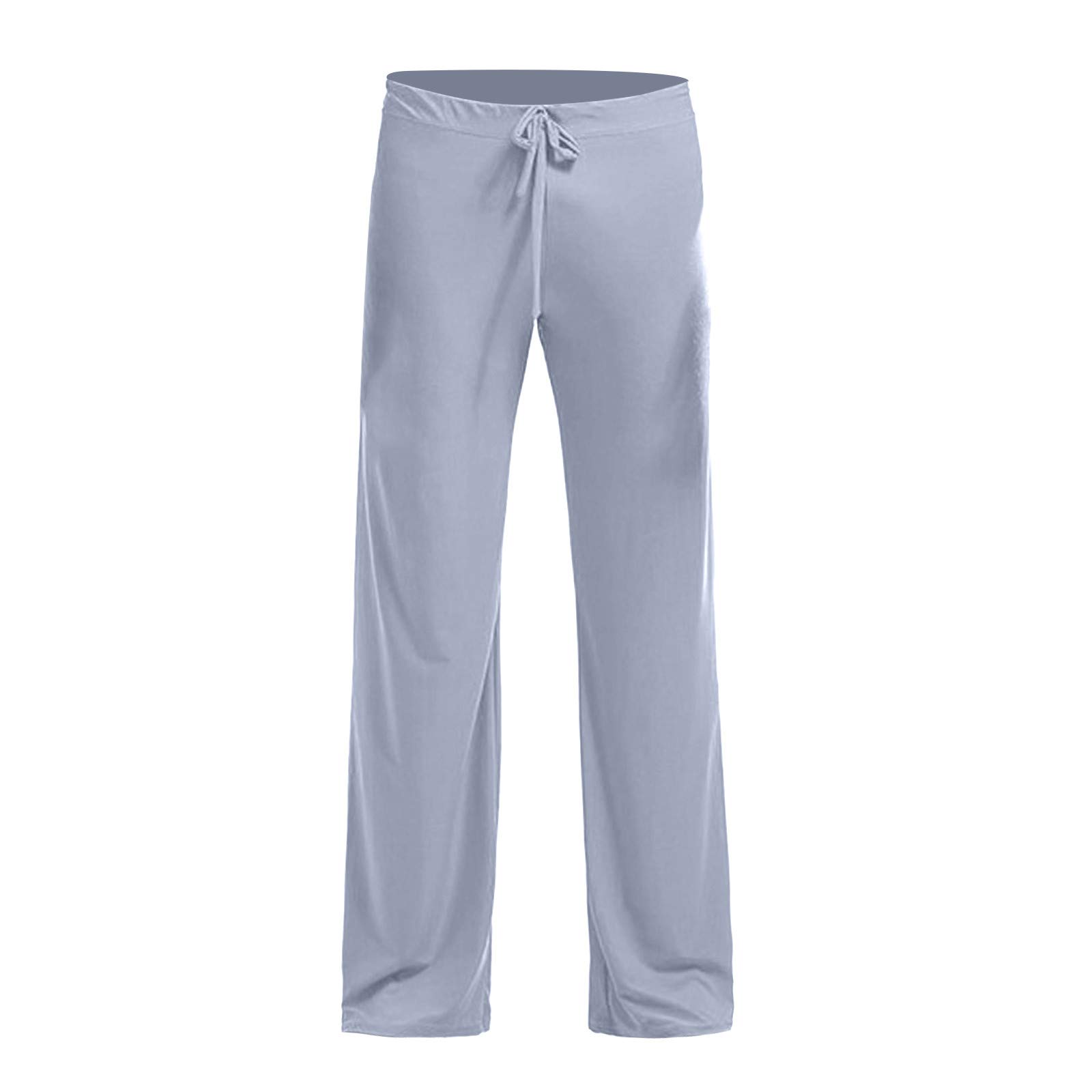 Men's Silk Yoga Pants - Straight Leg Home Lounge Pants with Ice Cooling Fabric for Comfort & Relaxation - Perfect for Yoga, Meditation, and Casual Wear