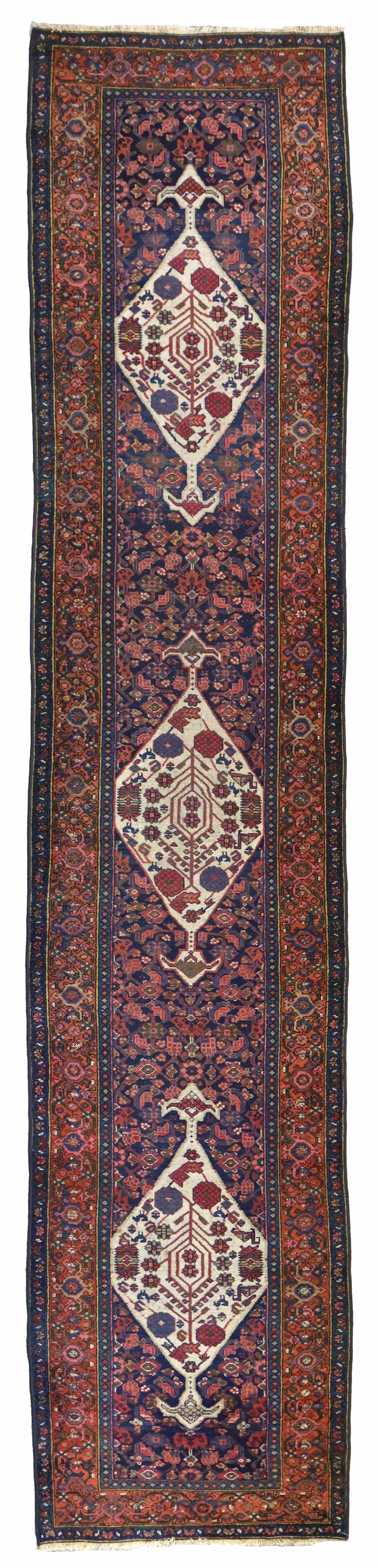 Authentic Antique Bibikabad Handwoven Tribal Rug - J67183 - Perfect for Boho Home Decor, Living Room & Bedroom Accent