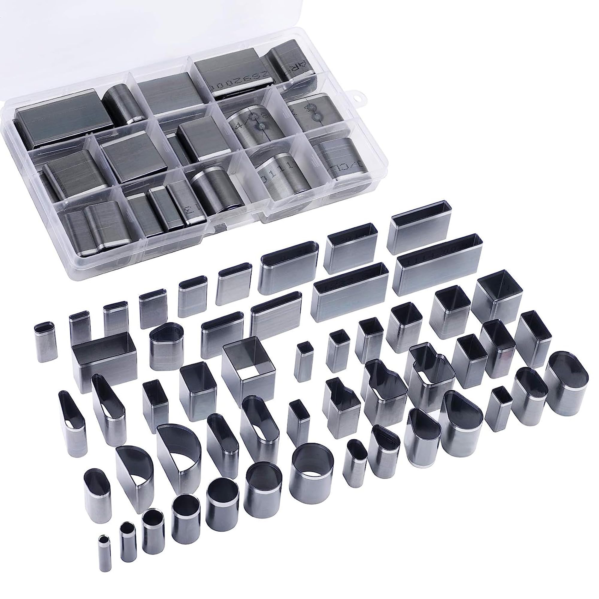 52-Piece Leather Hole Punch Set - Multi-Shape Hollow Punch Cutter for Belts & Leather Crafting | Professional Leather Craft Tools for DIY, Repair & Leatherworking Projects