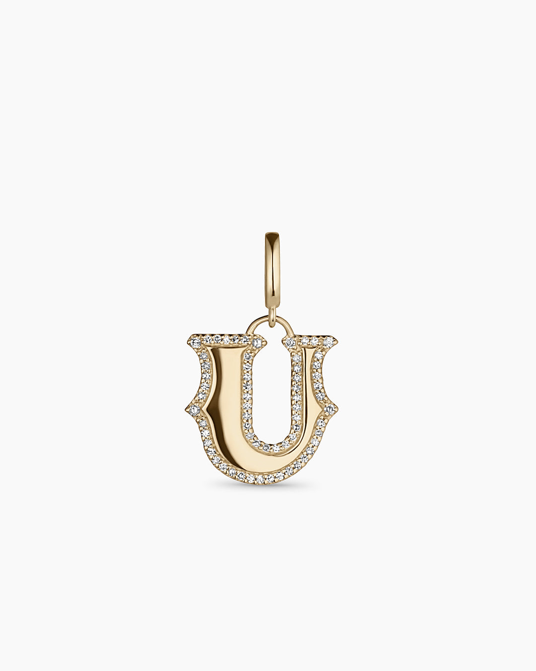 Diamond Era Alphabet Charm Pendant - A-Z Initial Letter Necklace for Women, Personalized Jewelry Gift for Her - Perfect for Birthdays, Anniversaries, and Special Occasions