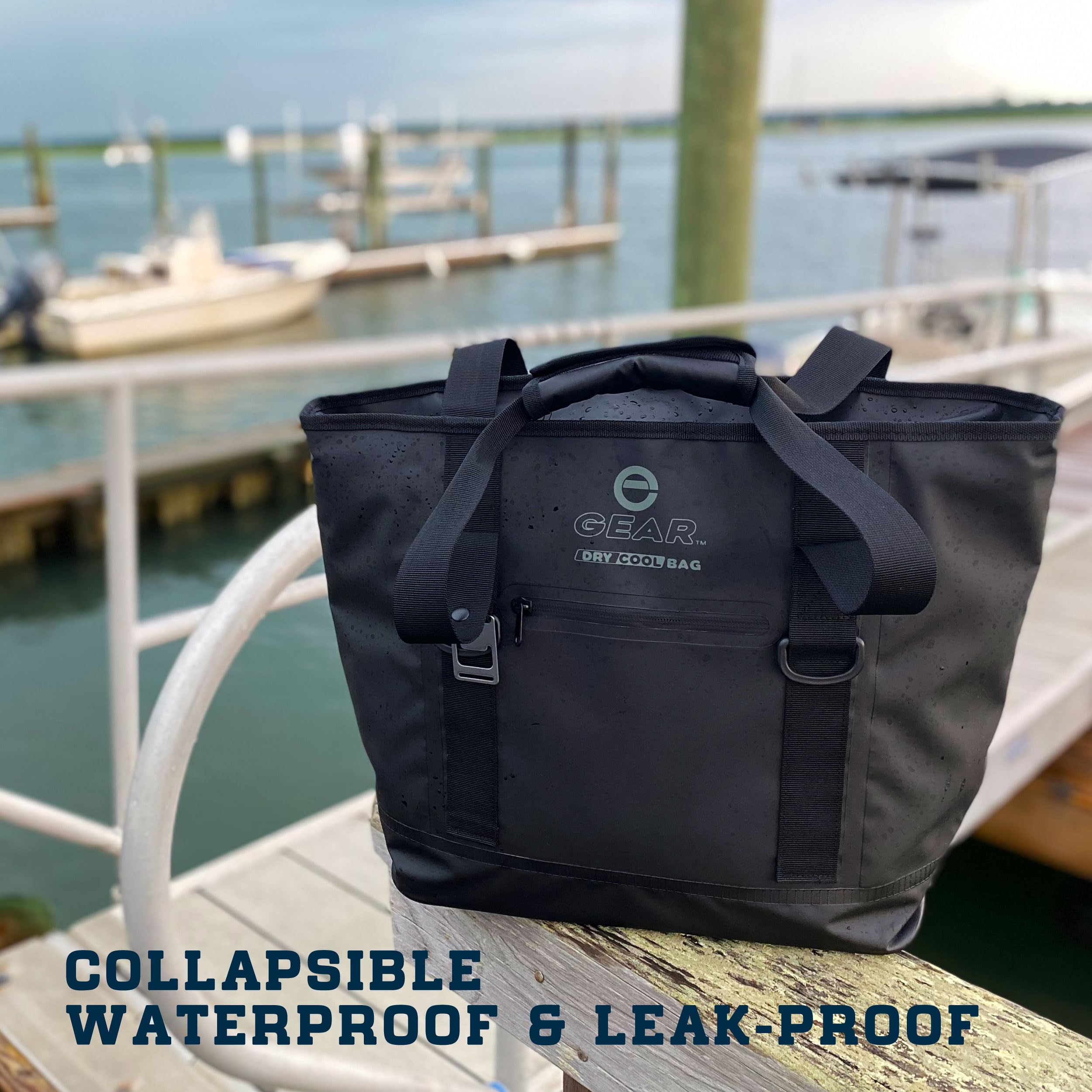 Dry Bag Cooler Tote – Collapsible, Waterproof & Leak-Proof Soft Sided Cooler Bag for 20 Cans - Perfect for Pool, Beach, Picnics, Camping & Outdoor Adventures