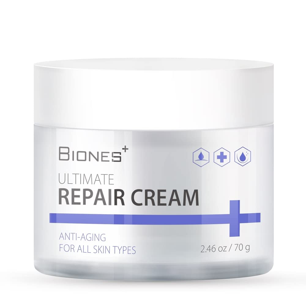 Ultimate Repair Face Cream - DMZ Natural Plant Complex Anti-Aging Wrinkle Treatment with Retinol, 8 Peptides, Collagen & Ceramides - Deep Moisturizing Cream for Women - 2.46 oz - Perfect for Night Routine & Daily Skincare Regimen