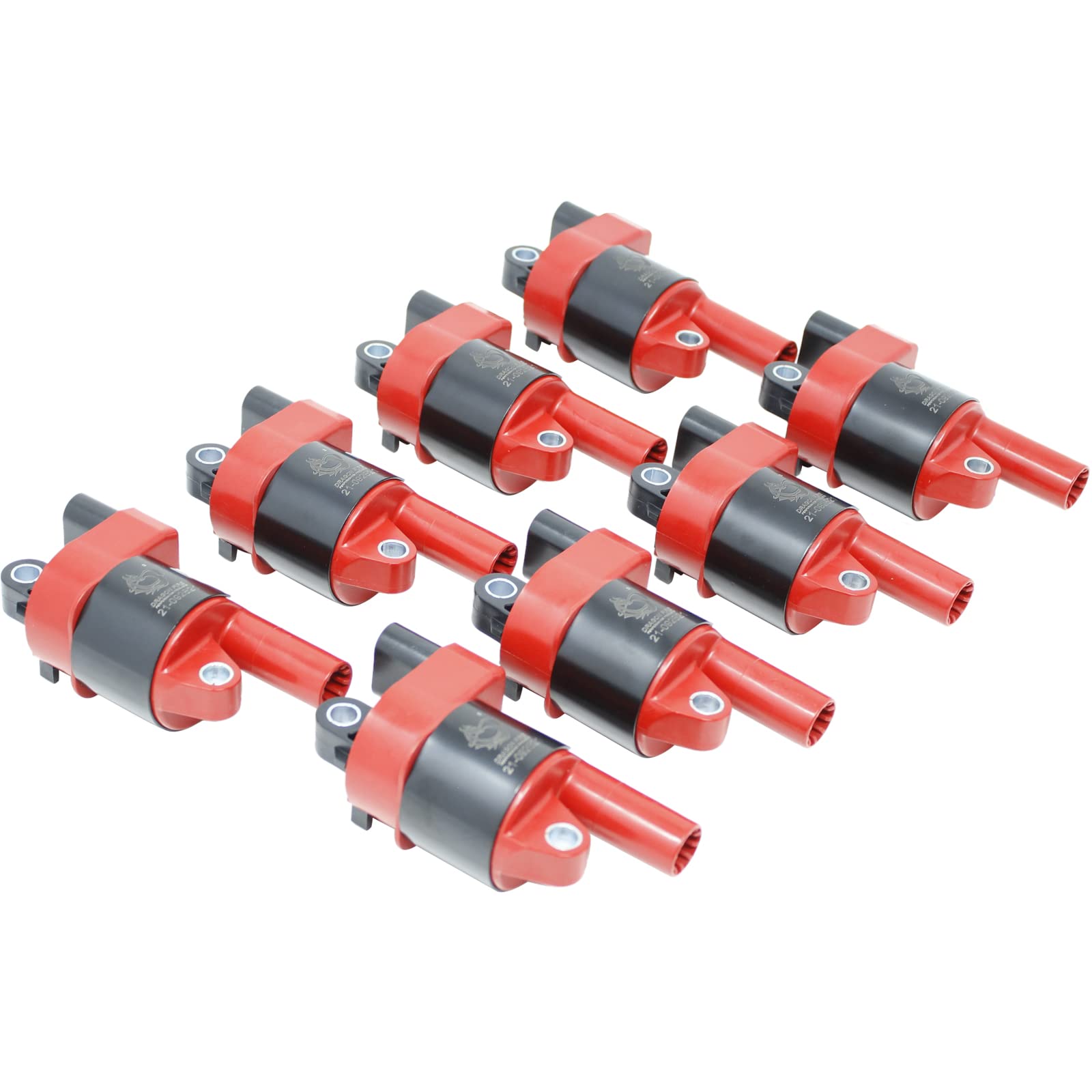 DRAGON FIRE PERFORMANCE 8pc Ignition Coil Pack Set - Compatible with Chevy Cadillac GMC Camaro Corvette Silverado Tahoe Escalade Yukon - Replaces 12573190 D514A BSC1512 UF414 OEM Fit C414-DFx8 - Perfect for Engine Tune-Up & Performance Enhancement