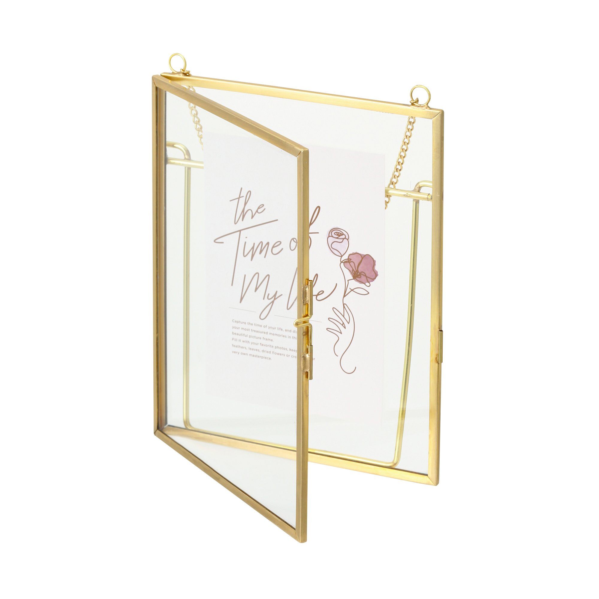 Premium Gold Metal Glass Frame - Elegant & Durable Picture Frame for Home Decor, Office, or Gift Giving