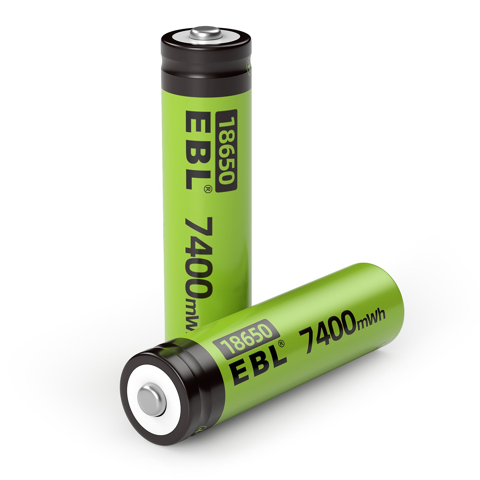EBL 3.7V 18650 Lithium Ion Rechargeable Batteries - 3500mAh High Capacity, Long Lasting Power for Flashlights, Vape Mods, and Electronic Devices - Pack of 4