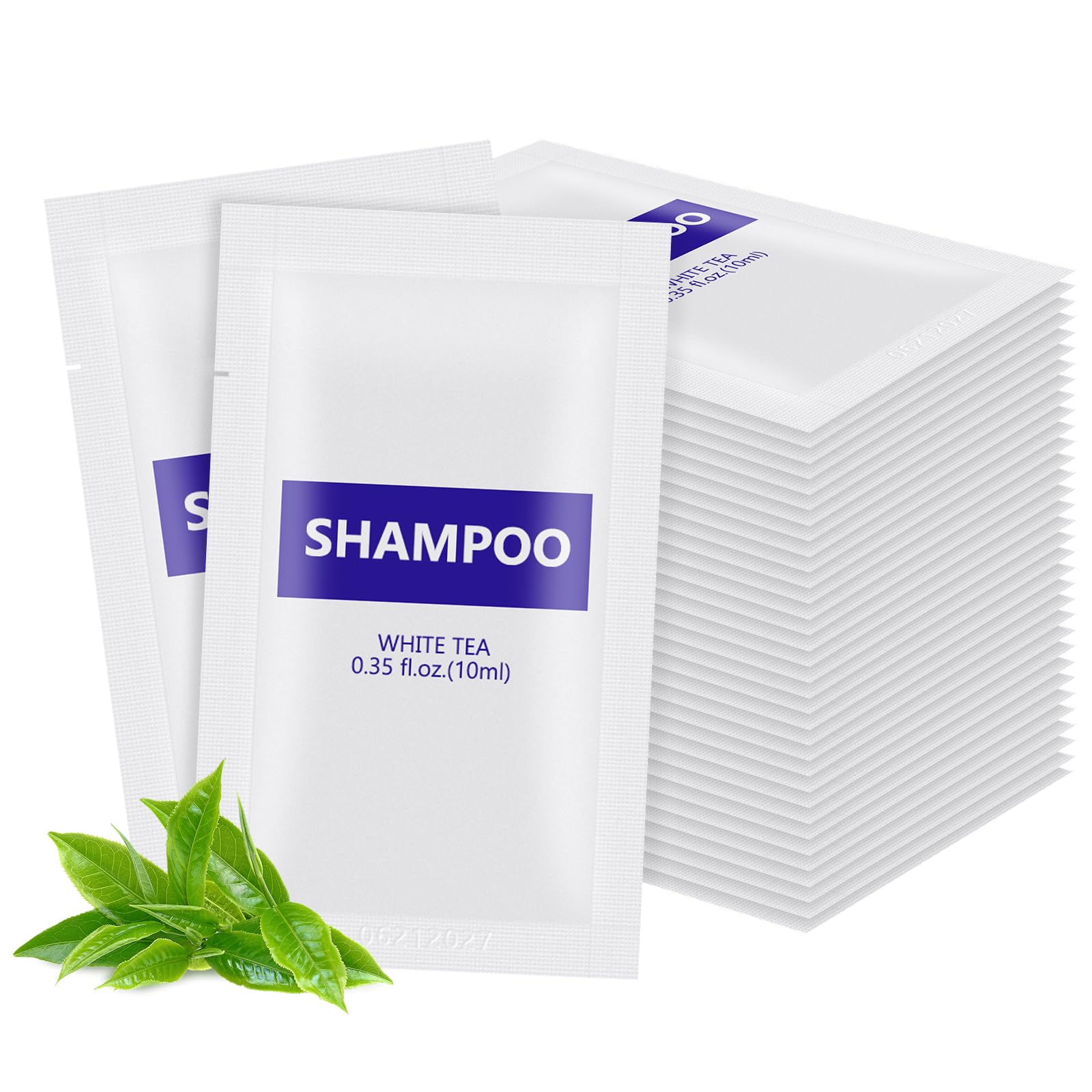 200-Pack 0.35 fl oz/10ml Travel-Size Shampoo & Body Wash Bulk Bundle - Individually Wrapped, White Tea Scent | Perfect for Hotels, Gyms, Travel Kits & Sample Giveaways