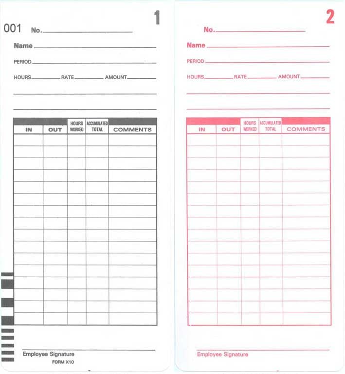 1000 Compumatic X10 Time Cards for XL1000 & XL1000e Time Clock - Perfect for Employee Attendance Tracking, Payroll Management & Workforce Automation in Offices, Factories & Retail Stores
